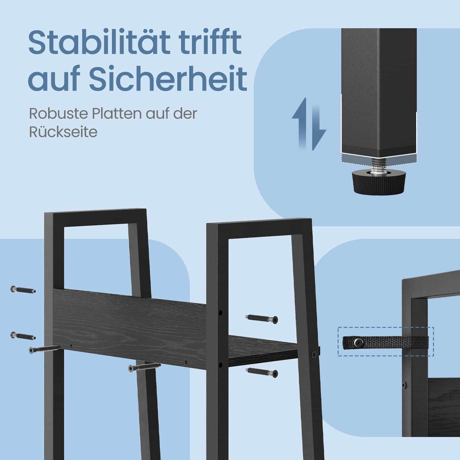 Bücherregal, Leiterregal 5 Ebenen, schmal Bücherregal, Leiterregal 5 Ebenen, schmal