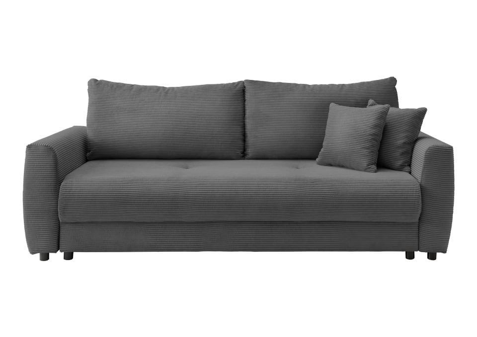 Benformato_Elia_3FBK_4801-4 Elegantes Wohnzimmermöbel: Sofa Elia mit Schlaffunktion, Grau