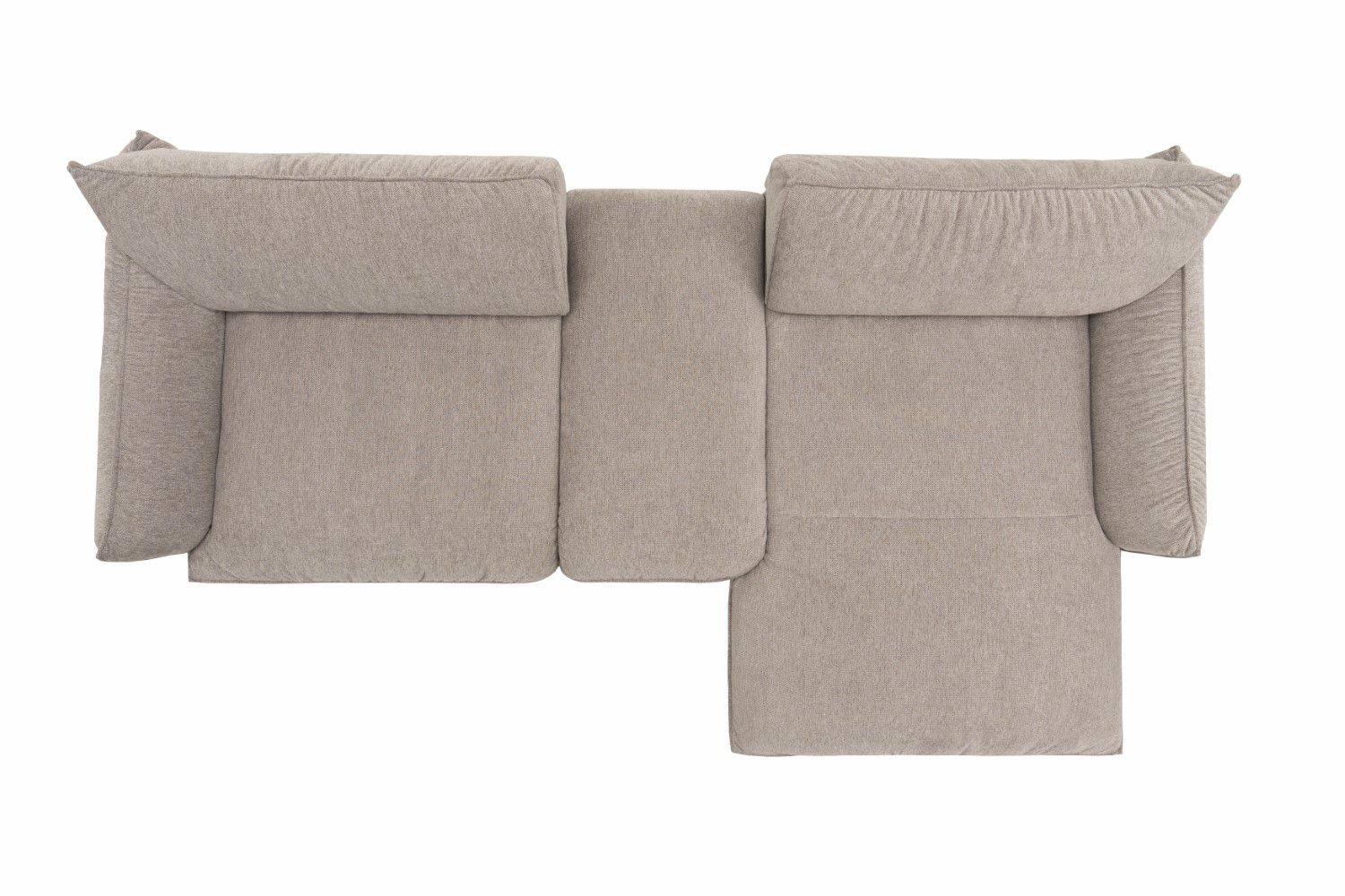 Ecksofa Fluffy aus Chenille-Stoff mit Sitztiefenverstellung - designwerk