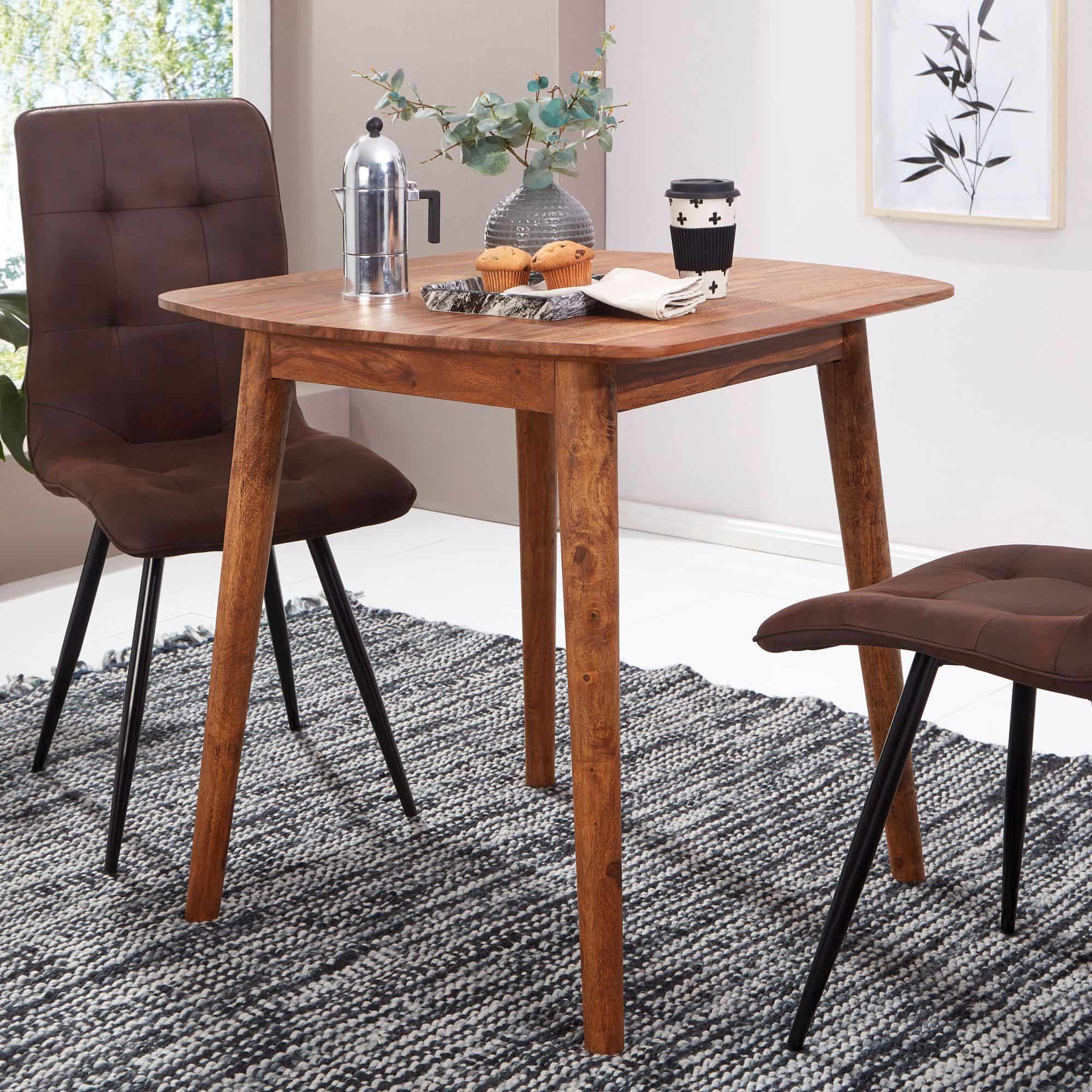 Esszimmertisch WL5.571 Sheesham 80x78x80 cm Massivholz Tisch Esszimmertisch WL5.571 Sheesham 80x78x80 cm Massivholz Tisch