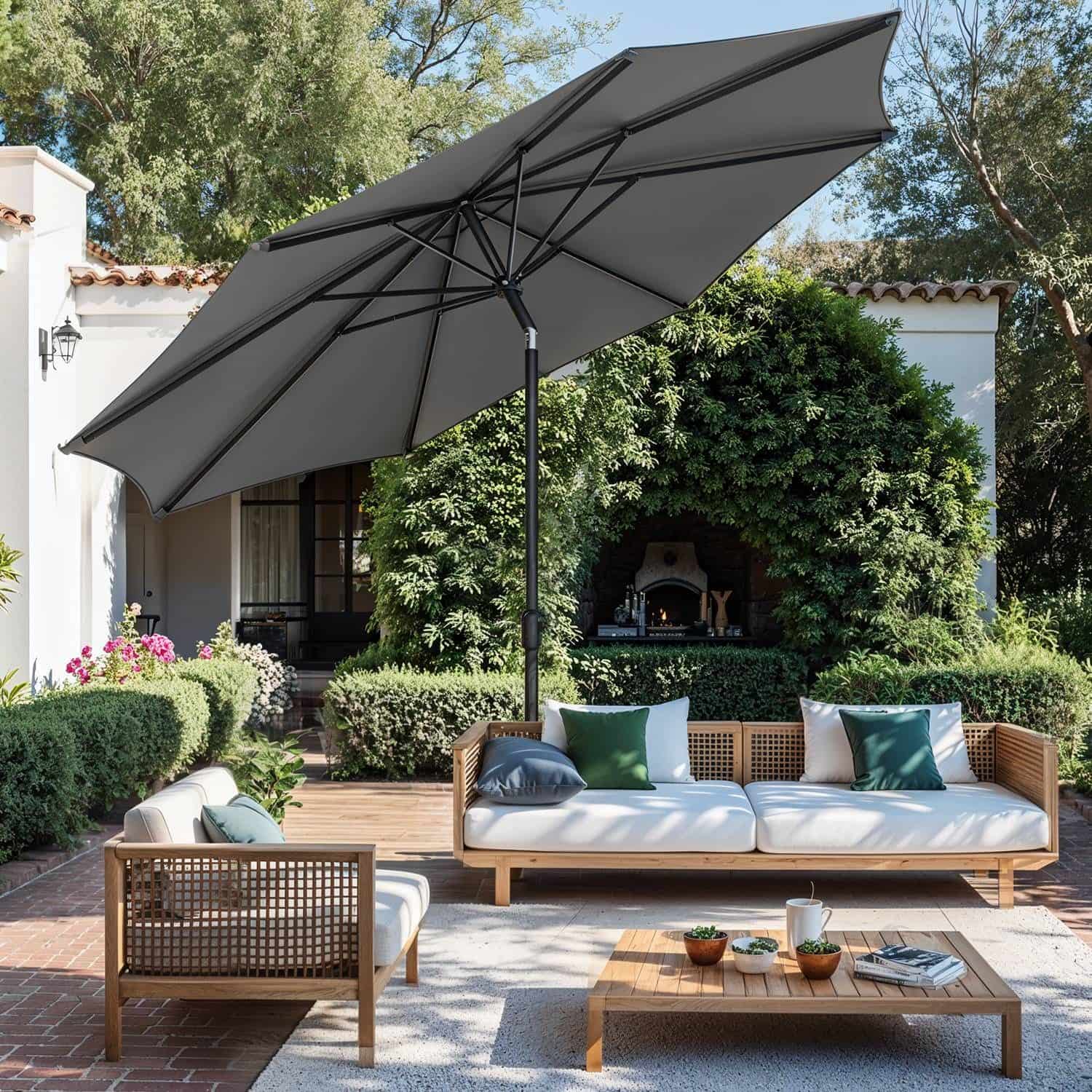 Sonnenschirm 340 cm, UPF 50+, Strandschirm Sonnenschirm 340 cm, UPF 50+, Strandschirm