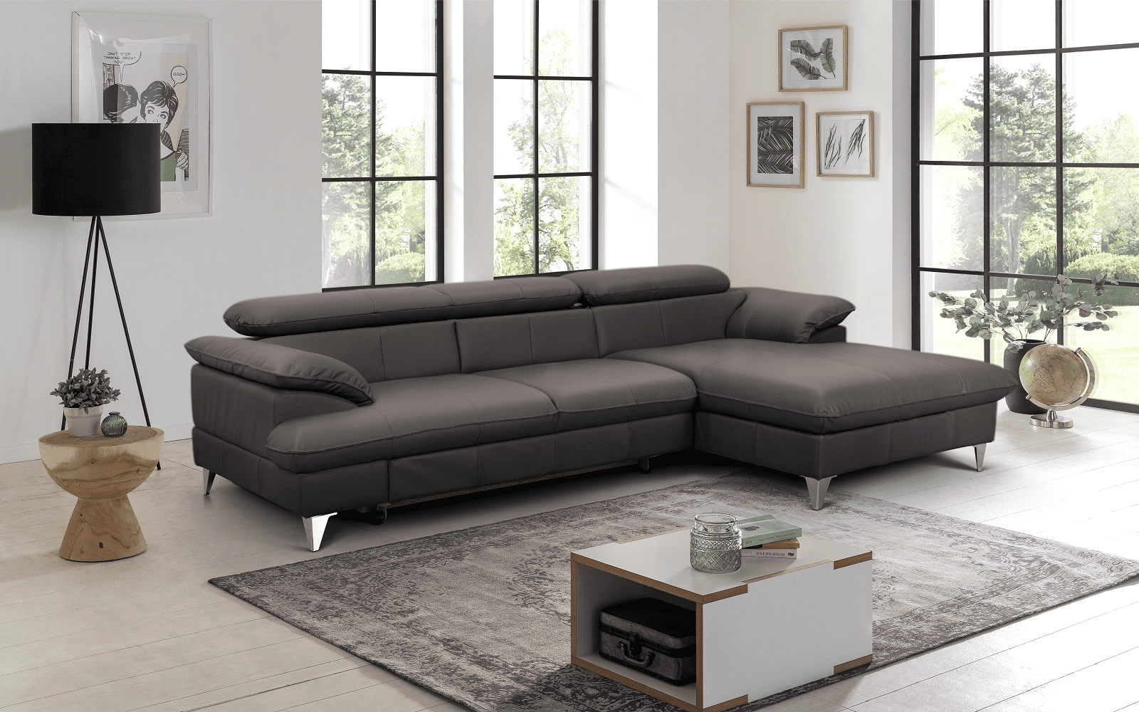 David Ecksofa Echtleder – Schlafsofa mit Bettkasten David Ecksofa Echtleder – Schlafsofa mit Bettkasten