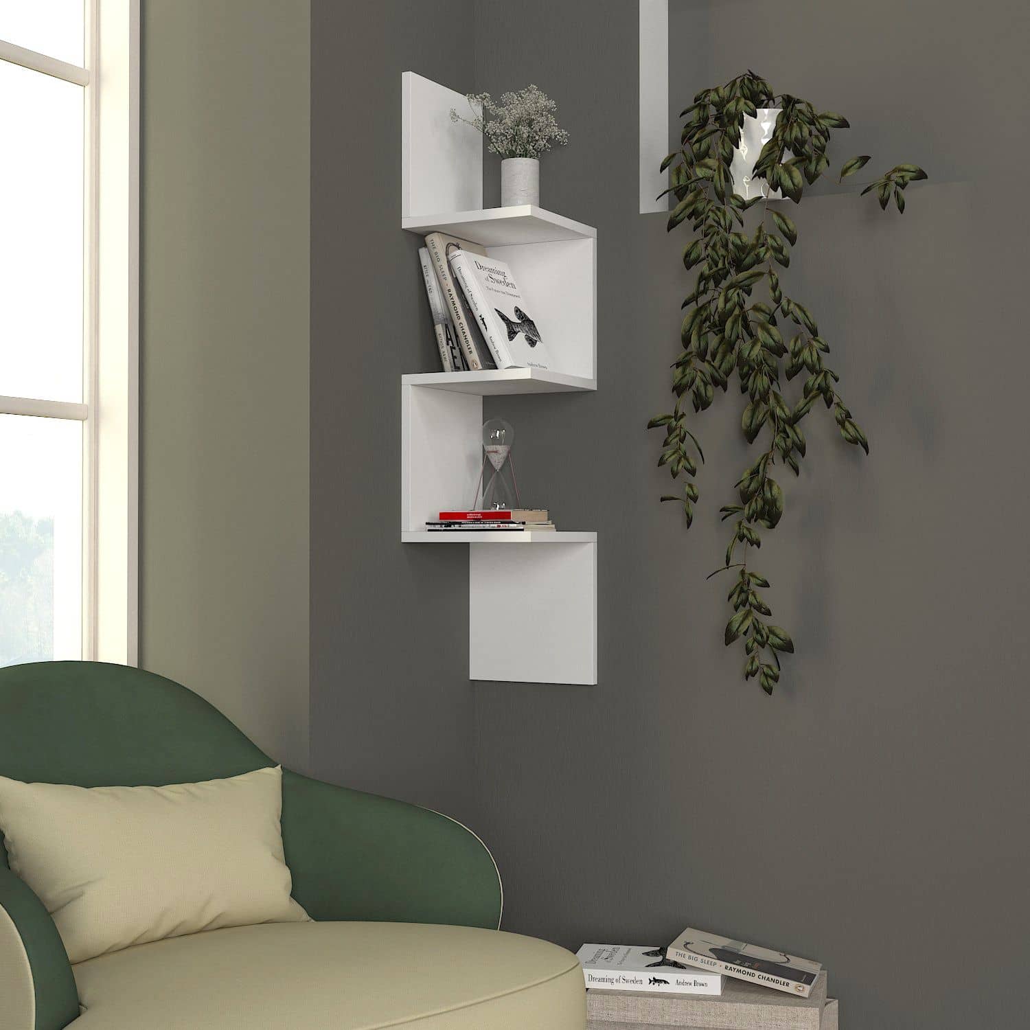 Corner - weiß - Wandregal