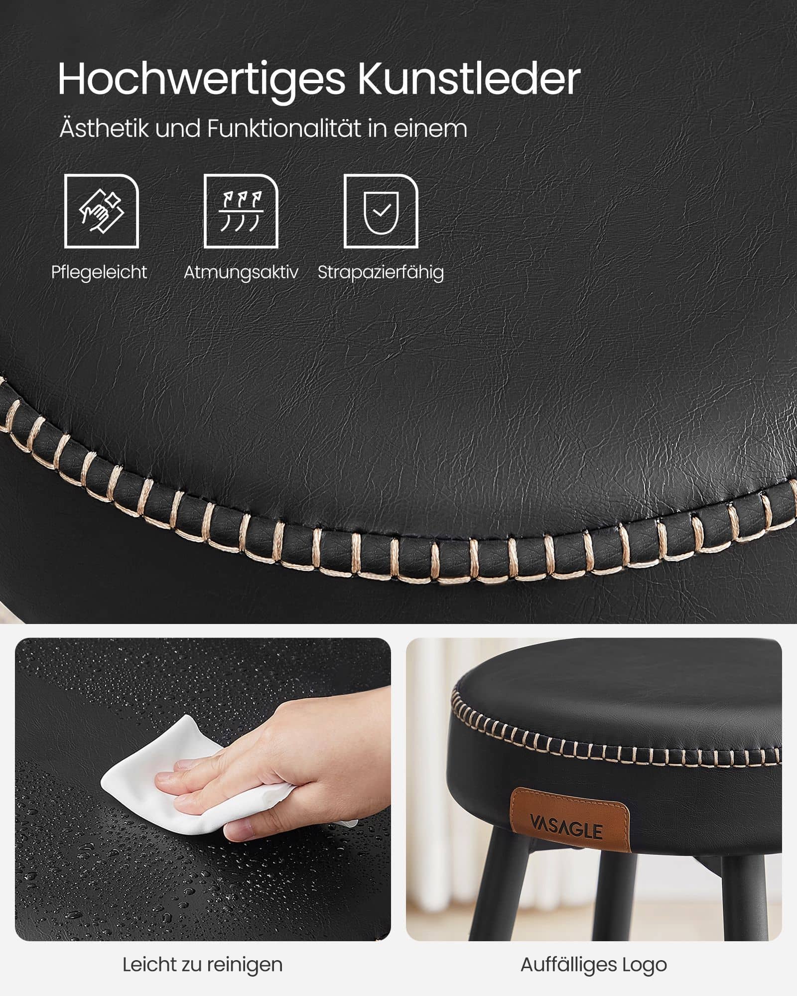 EKHO Kollektion - Barhocker 2er Set basisschwarz