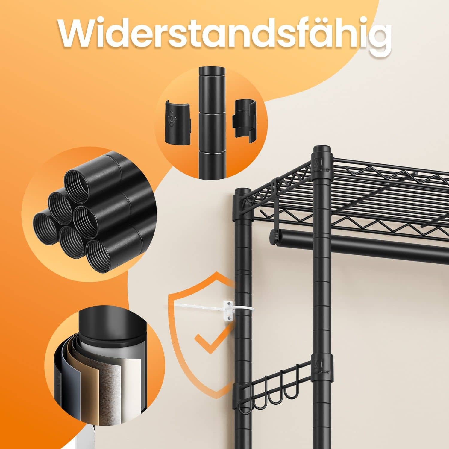 Kleiderständer, offener Kleiderschrank, Garderobe aus Metall Kleiderständer, offener Kleiderschrank, Garderobe aus Metall