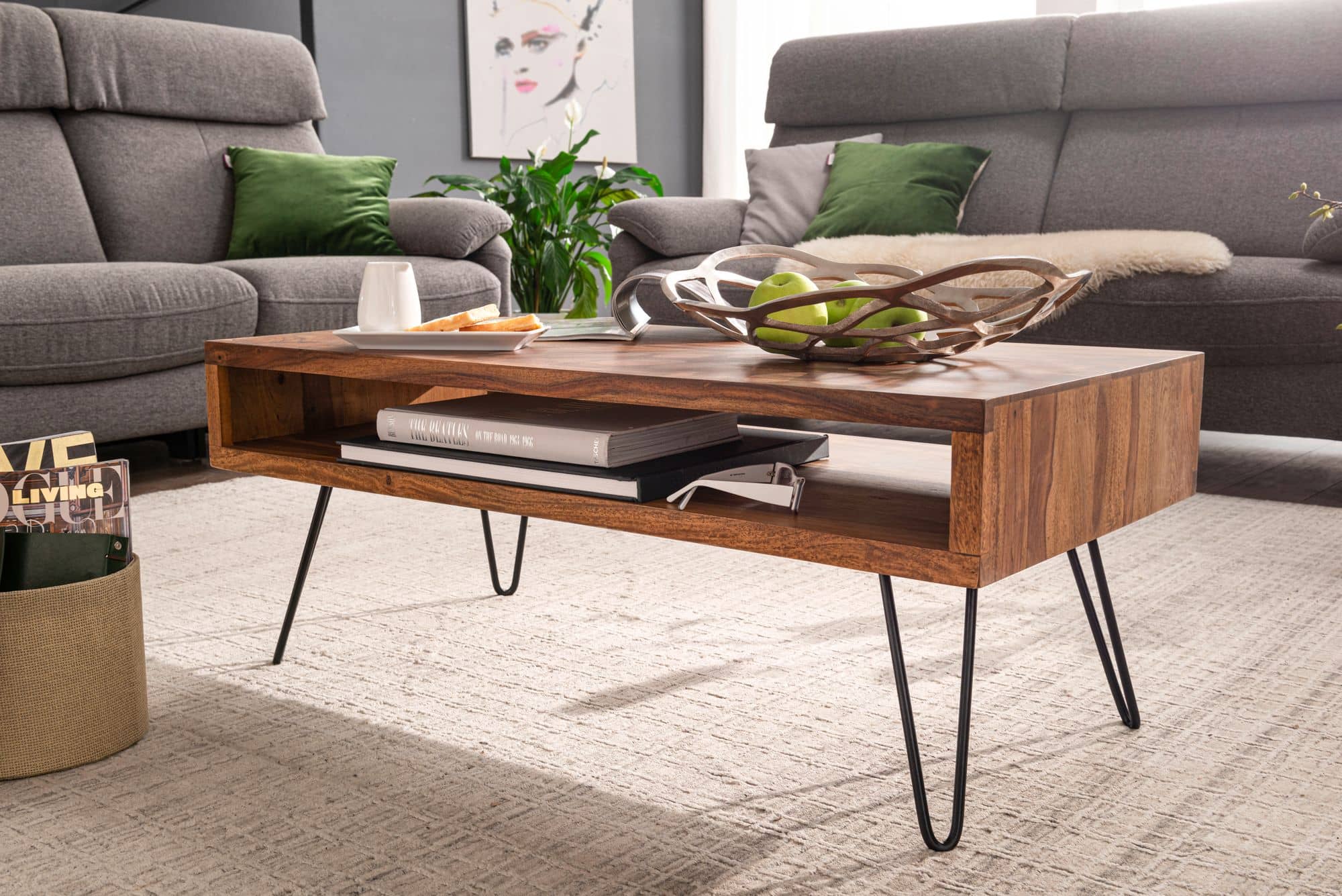 52018-WOHNLING-Couchtisch-Sheesham-100x50x40-cm-WL5-969-WL5-969_4 Couchtisch 100x40x50 cm Sheesham Massivholz / Metall Sofatisch
