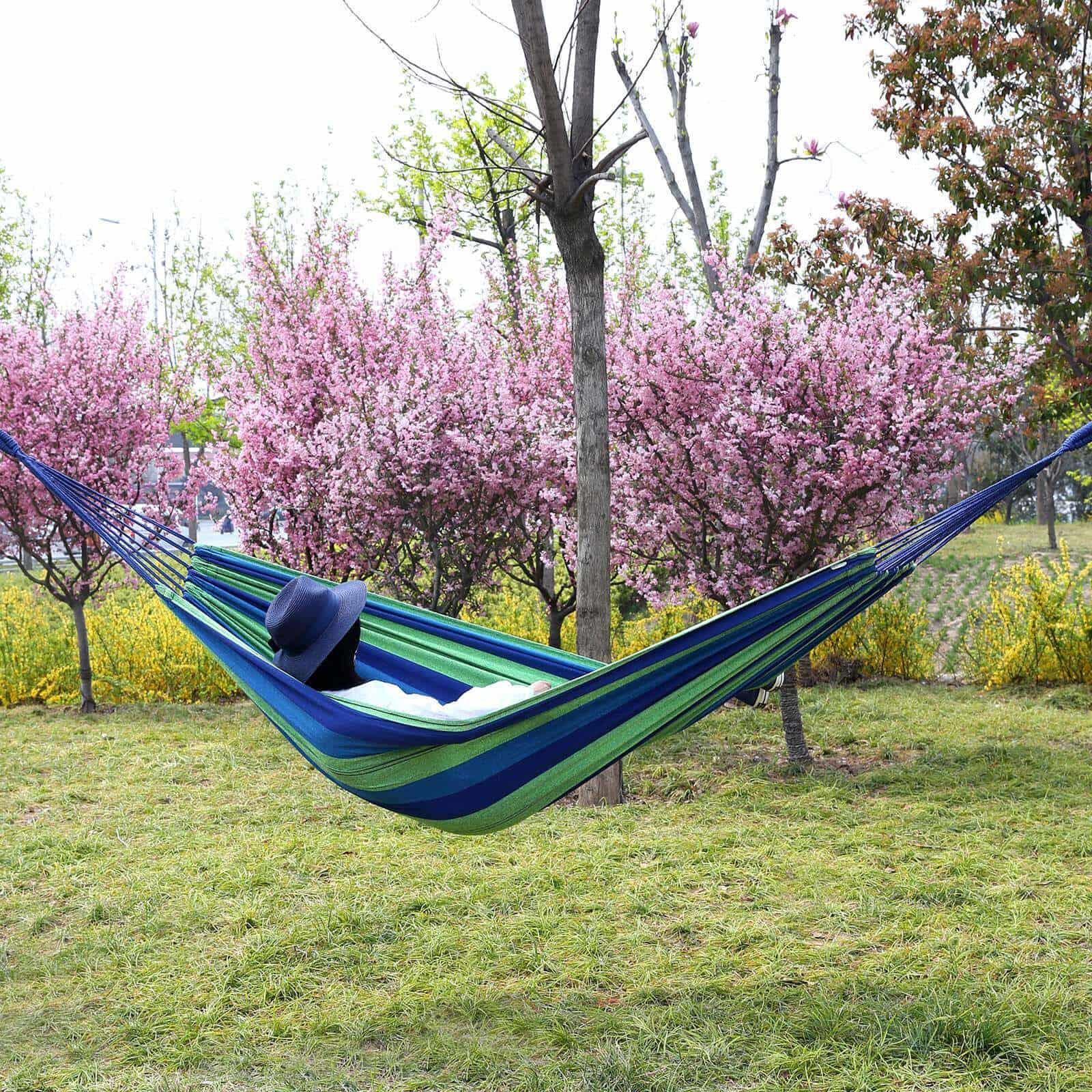 Mehrpersonen-Hängematte Blau-Grün-GDC15L Mehrpersonen-Hängematte Blau-Grün-GDC15L