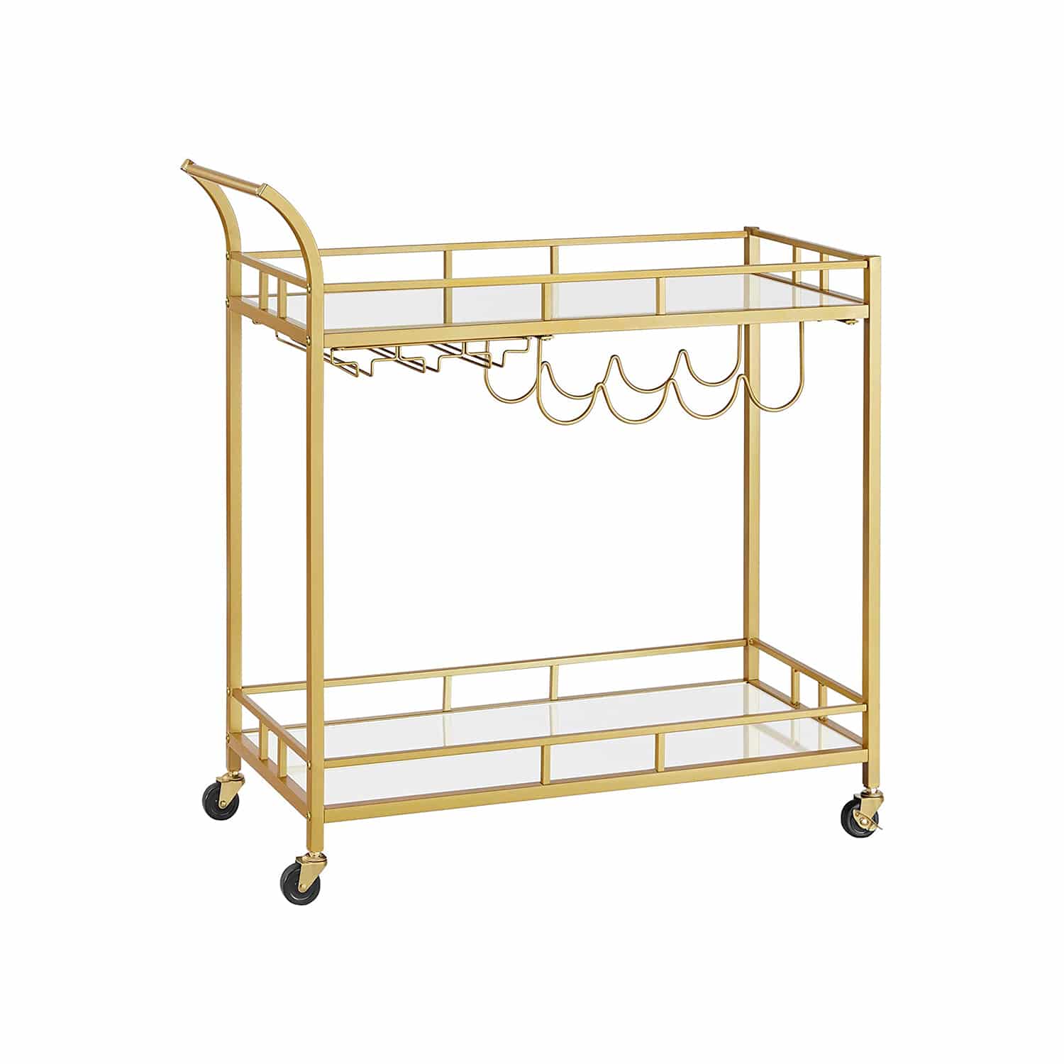 LRC090A03-1 Eleganter Goldfarbener Servierwagen für Küche und Esszimmer