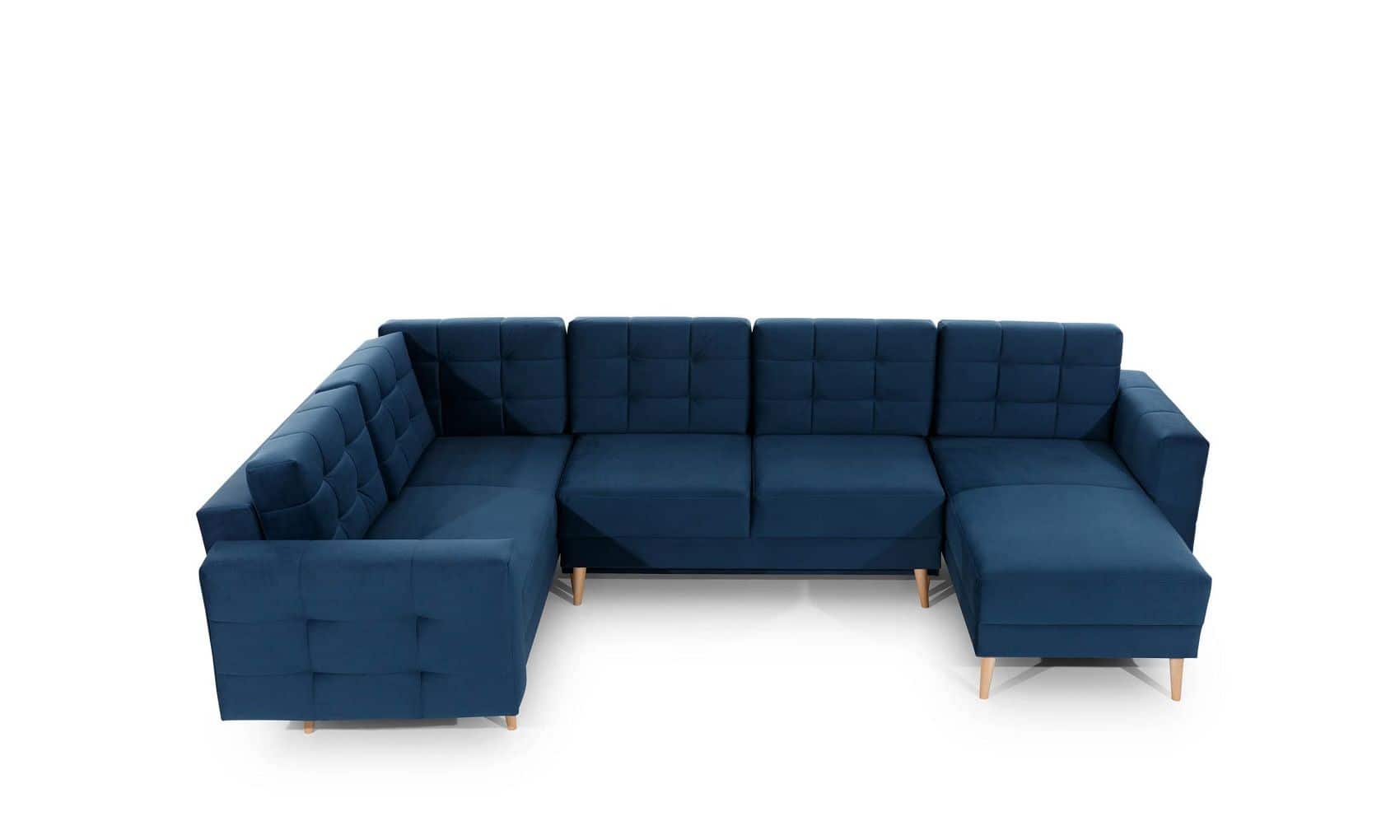 Wohnlandschaft Asgard U Dunkelblau – Sofa mit Schlaffunktion | beidseitig montierbar Wohnlandschaft Asgard U Dunkelblau – Sofa mit Schlaffunktion | beidseitig montierbar