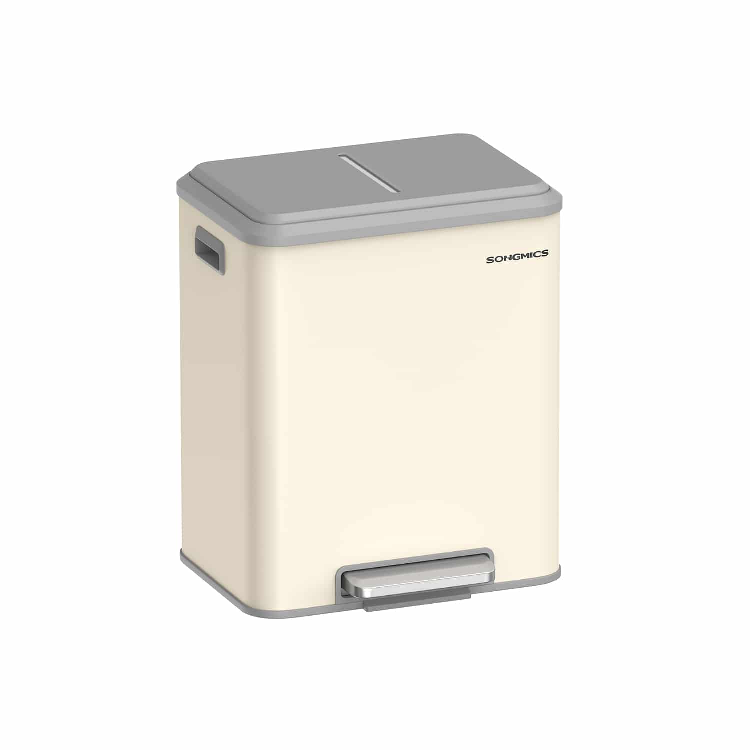 2 Fächer für Recycling und Restmüll sandbeige