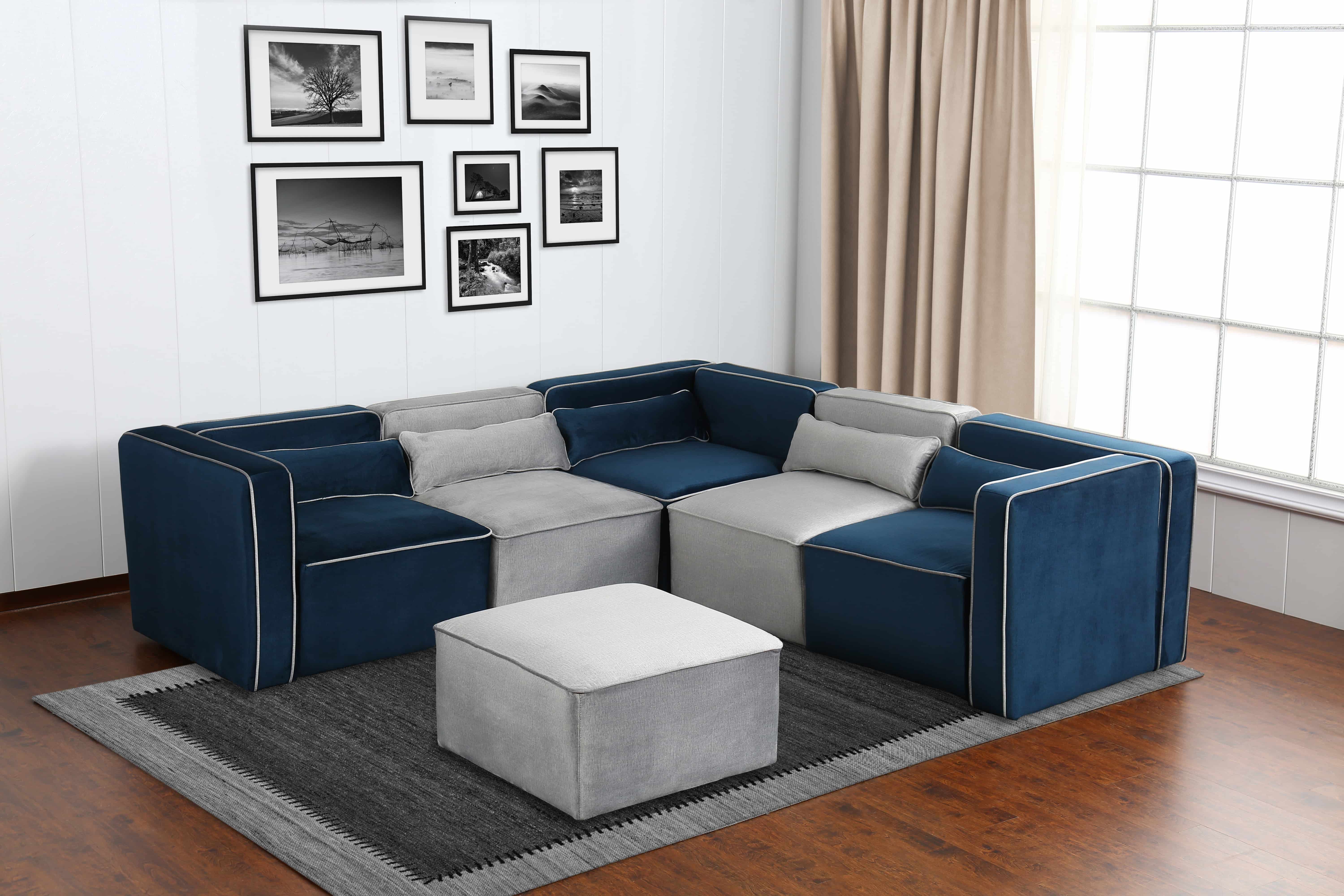 Sessel / Sofa-Mittelmodul Presley 225 Graphit