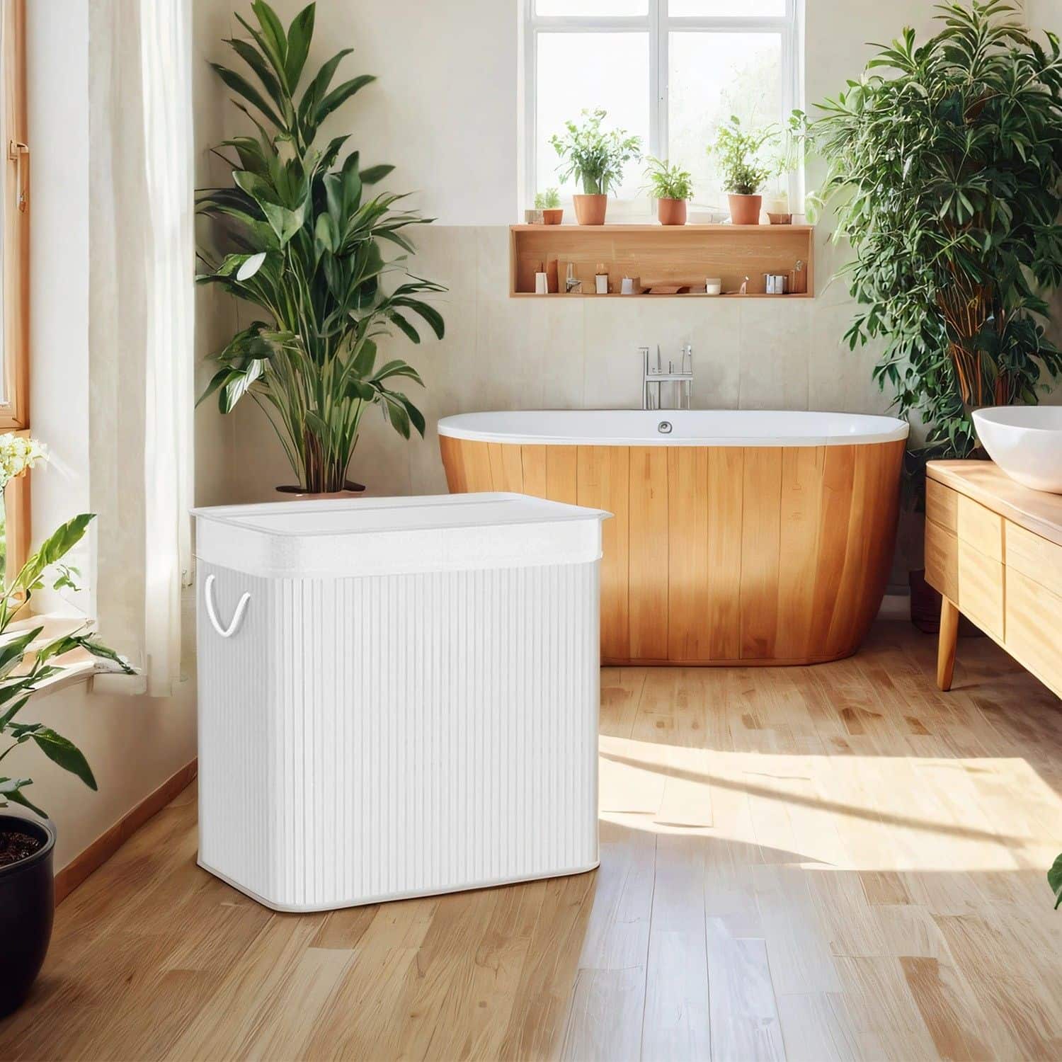 Wäschekorb, Wäschesammler 150 L, 3 Fächer Wäschekorb, Wäschesammler 150 L, 3 Fächer