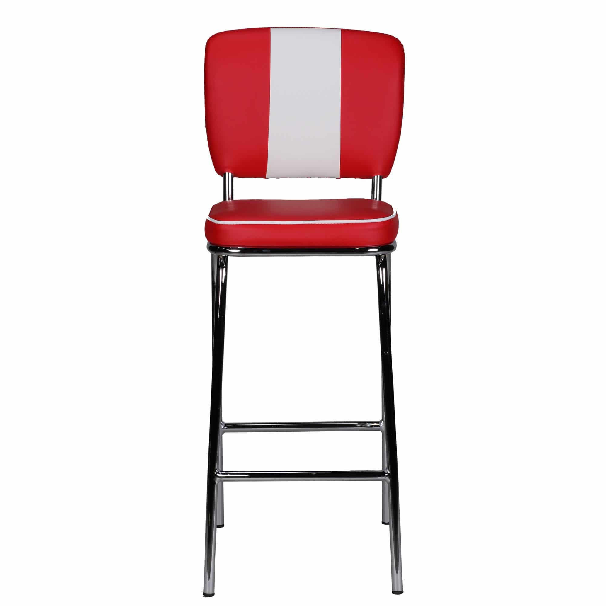 39208-Wohnling-Barstuhl-American-Diner-50er-Jahre-Retro-Rot-Weiss-Barhocker-Tresemstuhl-Dieter-Paul-Tresenhocker-Hocker-Bar-Stuhl-Hochstuhl-Moebel-WL1-718-WL1-718 Barstuhl American Diner 50er Jahre Retro Rot Weiß
