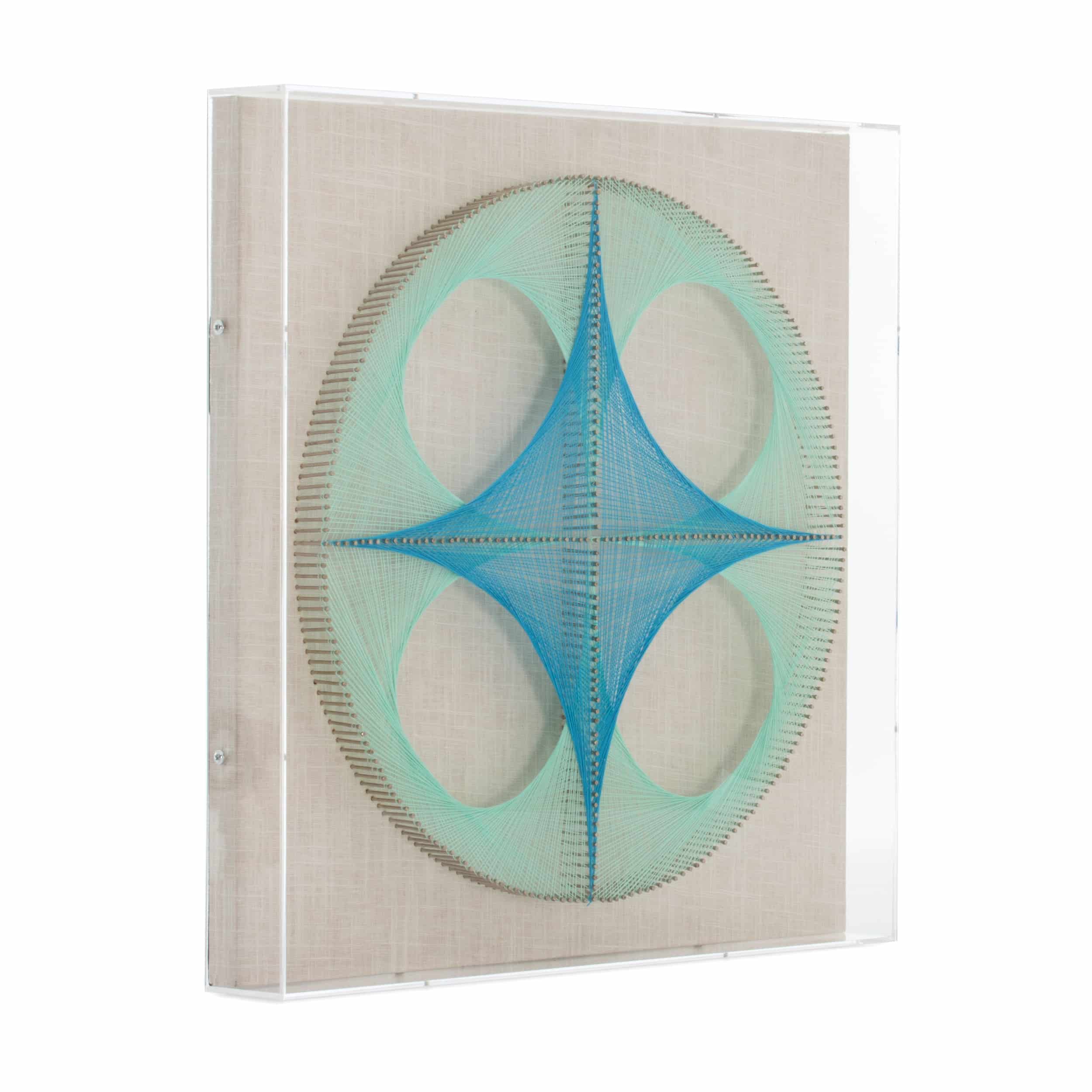 Faden-Wandbild Happiness 45cm x 45cm Faden-Wandbild Happiness 45cm x 45cm
