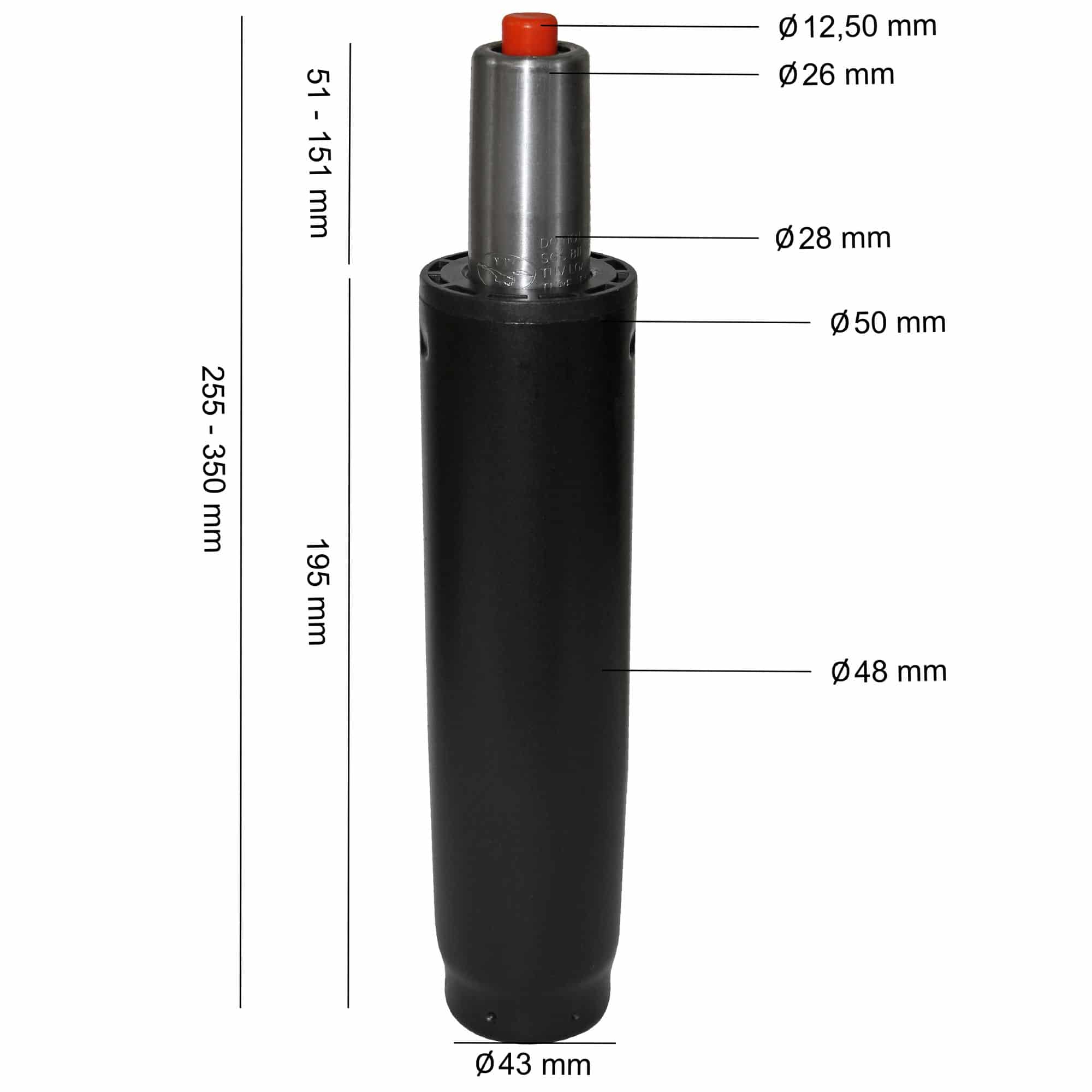 34488-Amstyle-Gasdruckfeder-Buerostuhl-GASDRUCKDaeMPFER-GASFEDER-195mm-50mm-Schwarz-Madrid-Lissabon-Capri-Imola-Valencia-SPM1-851-SPM1-851_3 Gasdruckfeder Bürostuhl GASDRUCKDÄMPFER GASFEDER 195mm / 50mm Schwarz