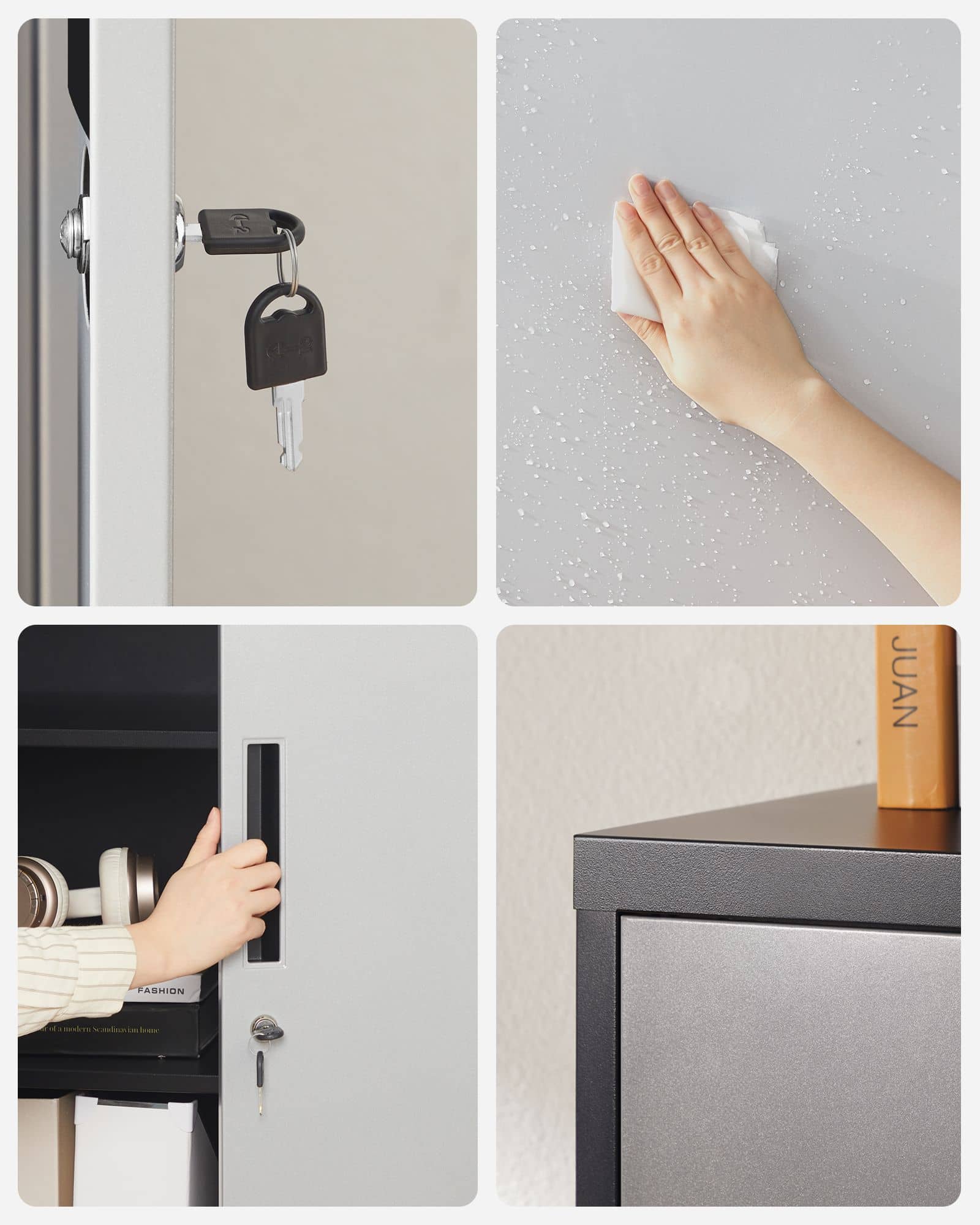 Büroschrank mit 2 Türen aus Stahl-OMC013S01 Büroschrank mit 2 Türen aus Stahl-OMC013S01