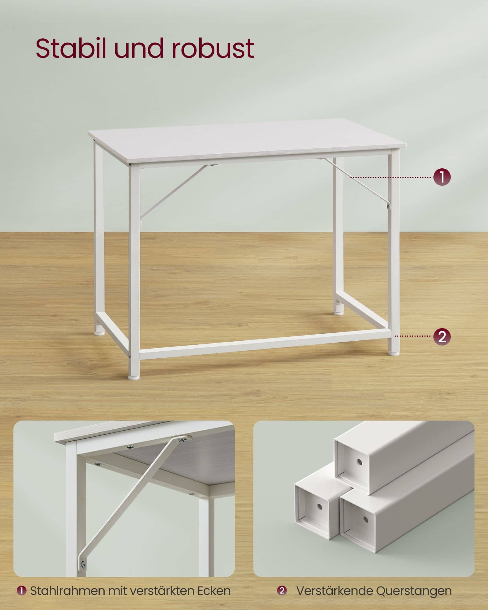Schreibtisch Bürotisch Industrie-Design greige-schwarz Schreibtisch Bürotisch Industrie-Design greige-schwarz