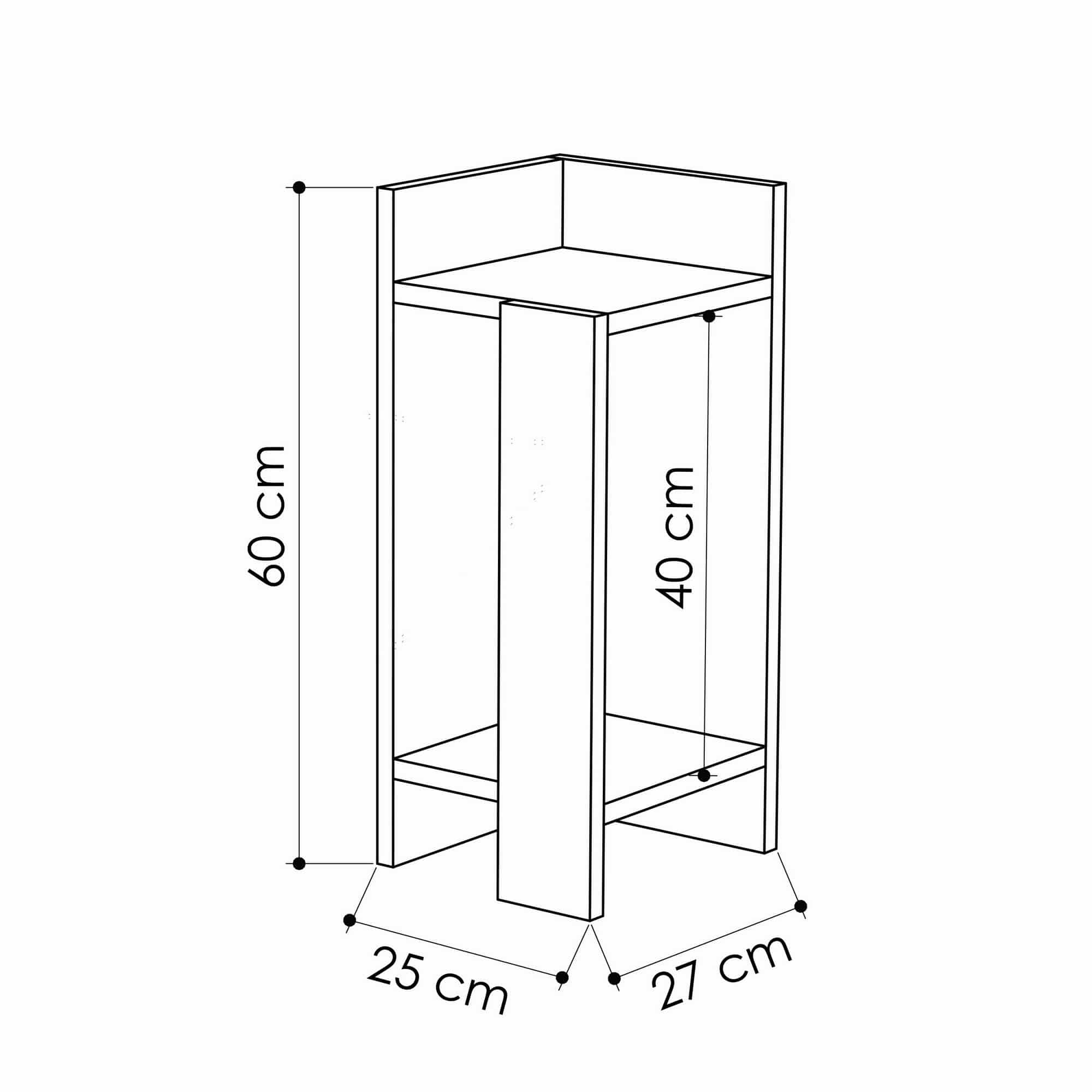 Elos Right - weiß - Nachttisch Elos Right - weiß - Nachttisch