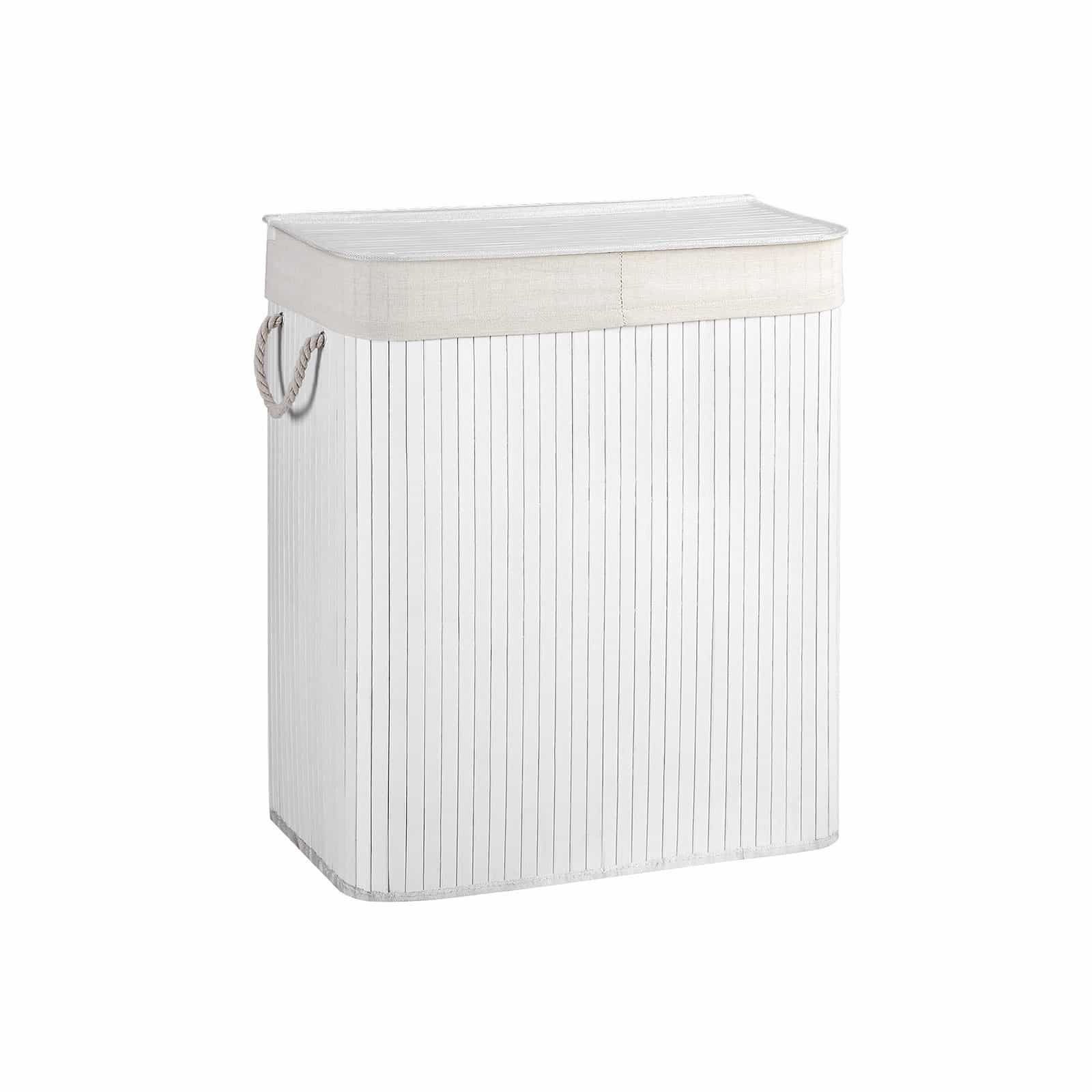 Wäschekorb 100 L Bambus Weiß-LCB64WT Wäschekorb 100 L Bambus Weiß-LCB64WT
