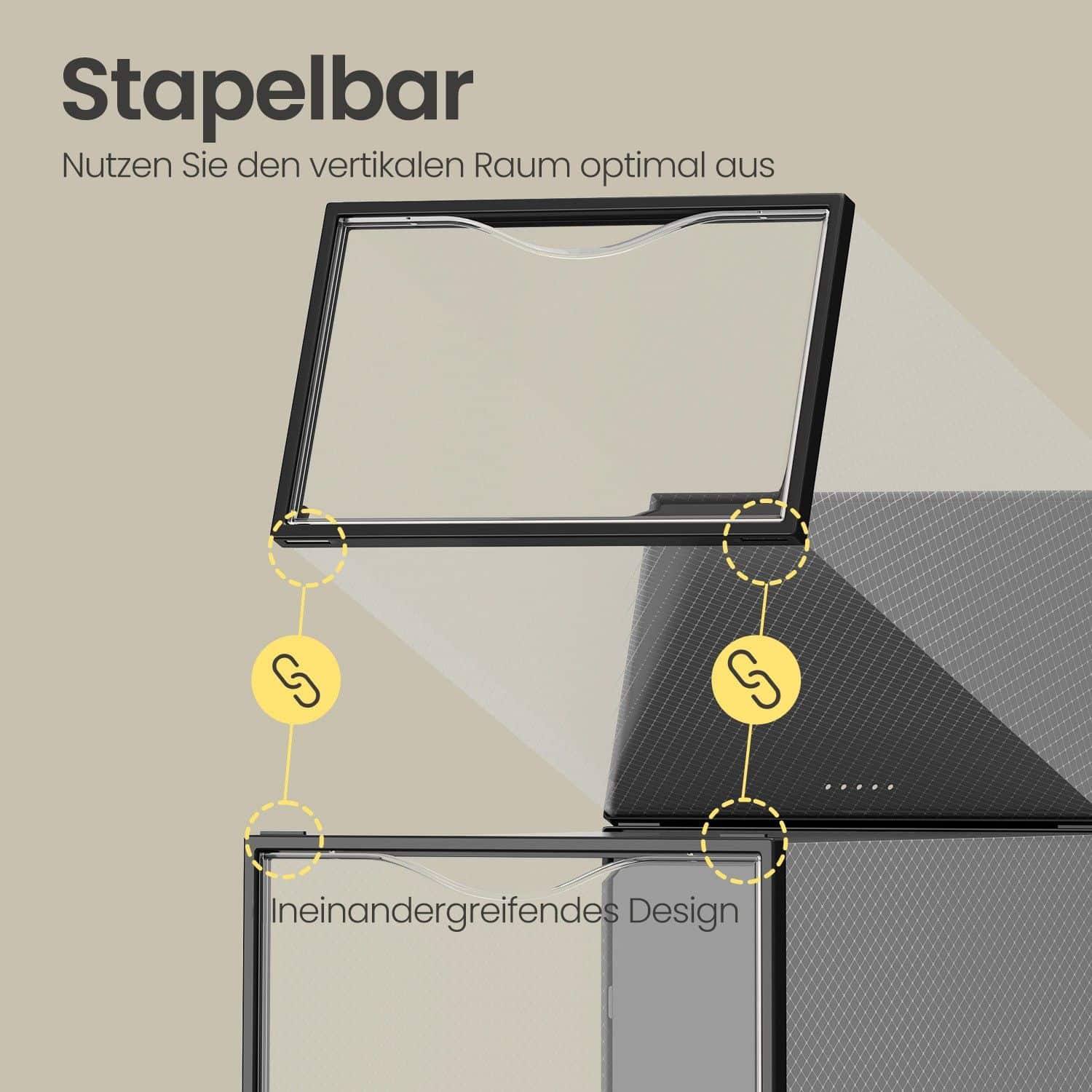 Schuhboxen, aus Kunststoff, mit Tür Schuhboxen, aus Kunststoff, mit Tür