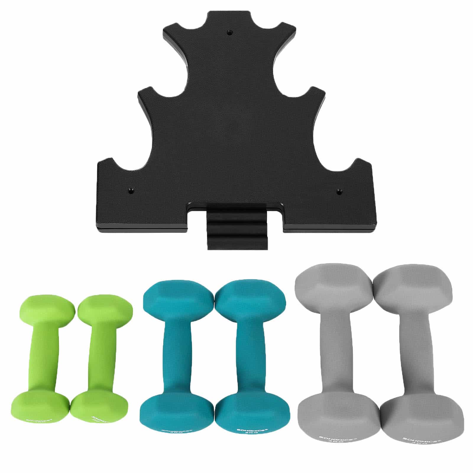Hantel-Set 1, 2, 3 kg Grau-Grün-B34SYL612GN Hantel-Set 1, 2, 3 kg Grau-Grün-B34SYL612GN
