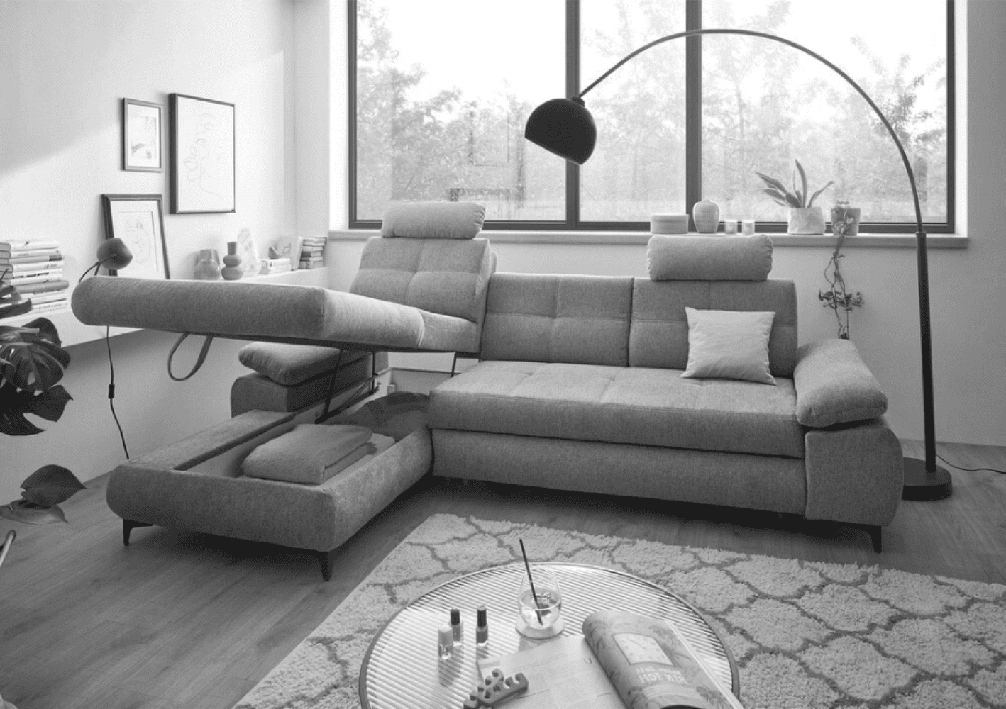 Ecksofa Altona von ED Exciting Design mit Schlaffunktion und Bettkasten – Stilvoll und Funktional