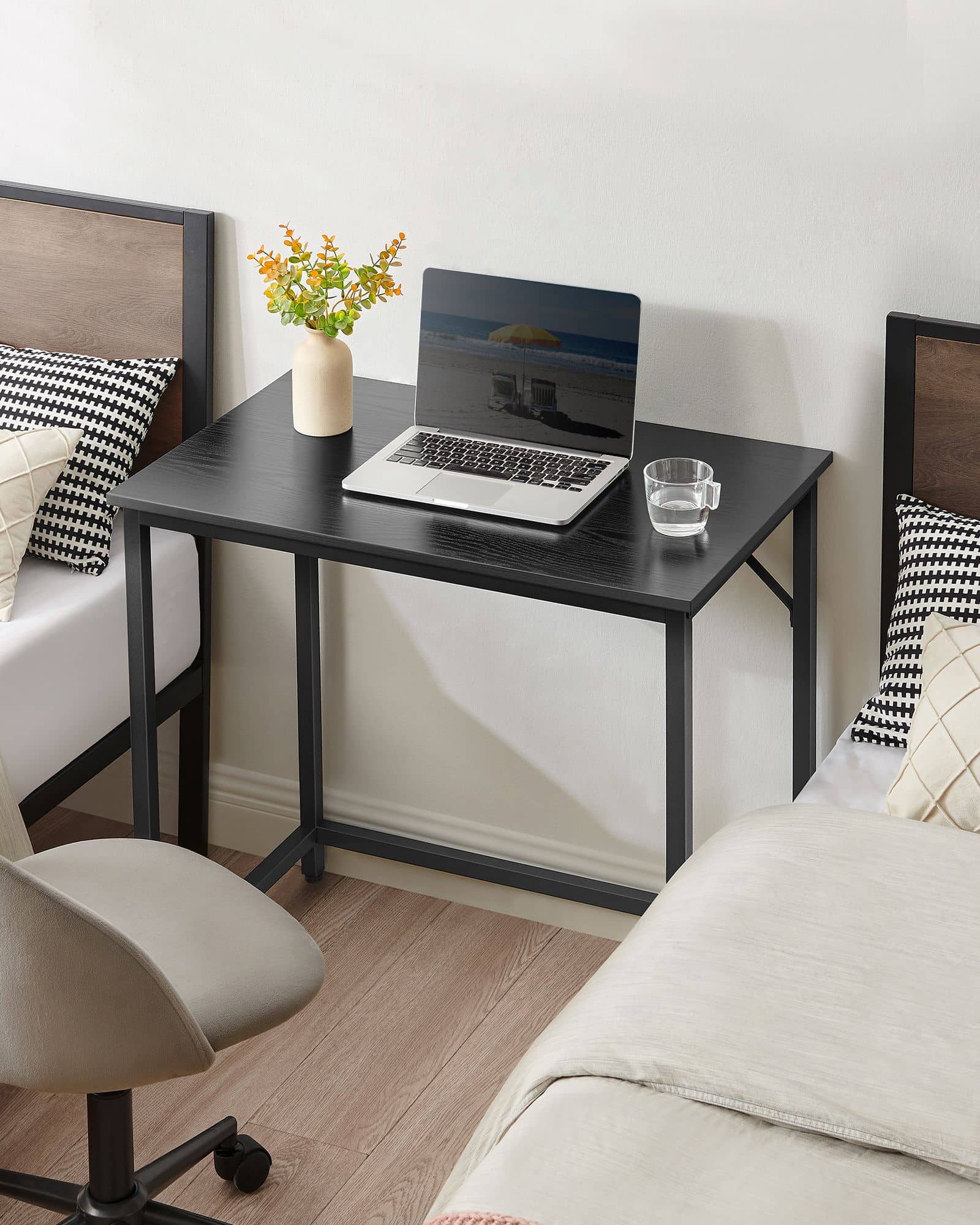 Kleiner Computertisch Industrie-Design schwarz-LWD038B56 Kleiner Computertisch Industrie-Design schwarz-LWD038B56