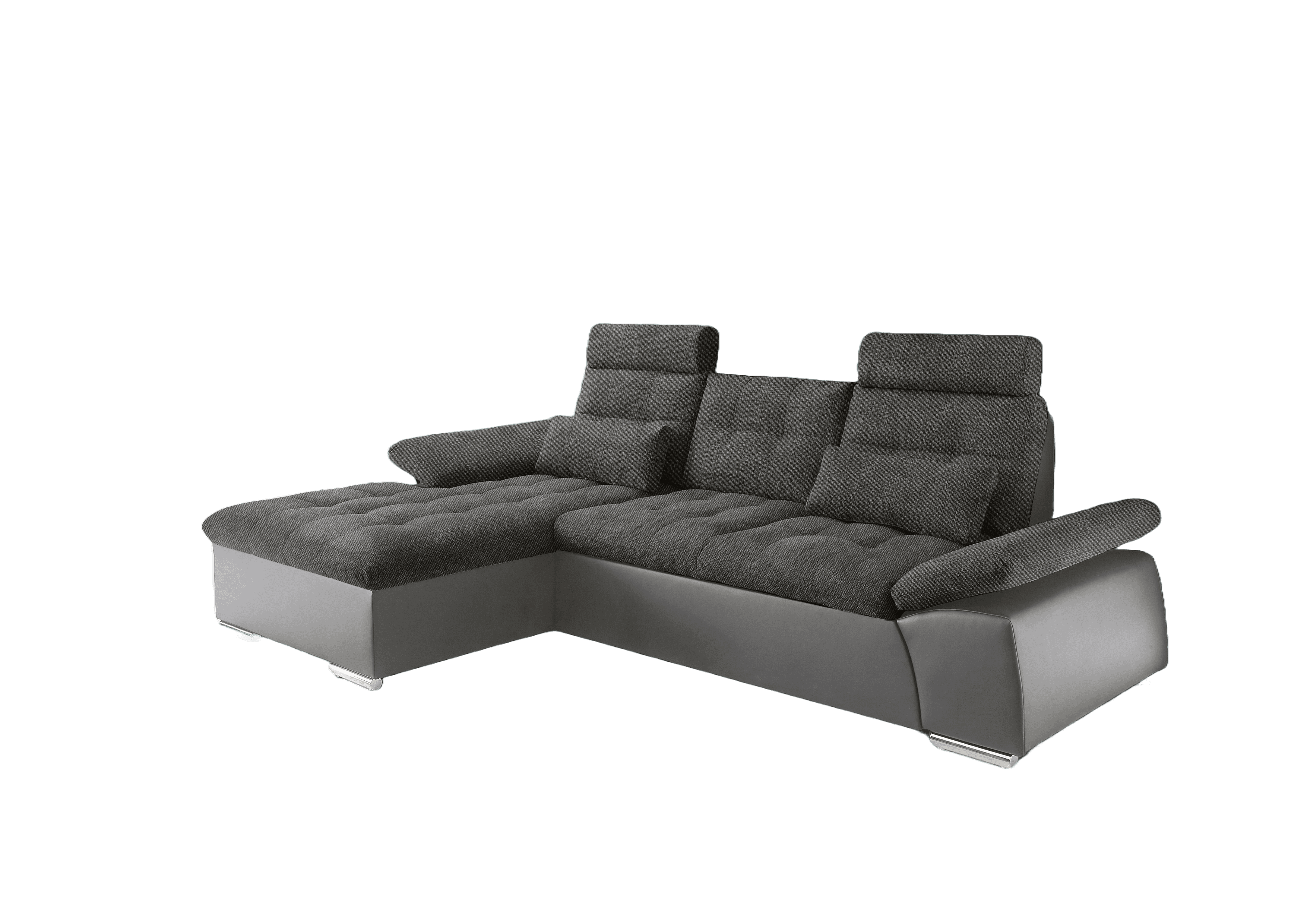 Ecksofa Jakarta Dunkelgrau | Lawa – Modernes Sofa mit Schlaffunktion & verstellbaren Armlehnen Ecksofa Jakarta Dunkelgrau | Lawa – Modernes Sofa mit Schlaffunktion & verstellbaren Armlehnen
