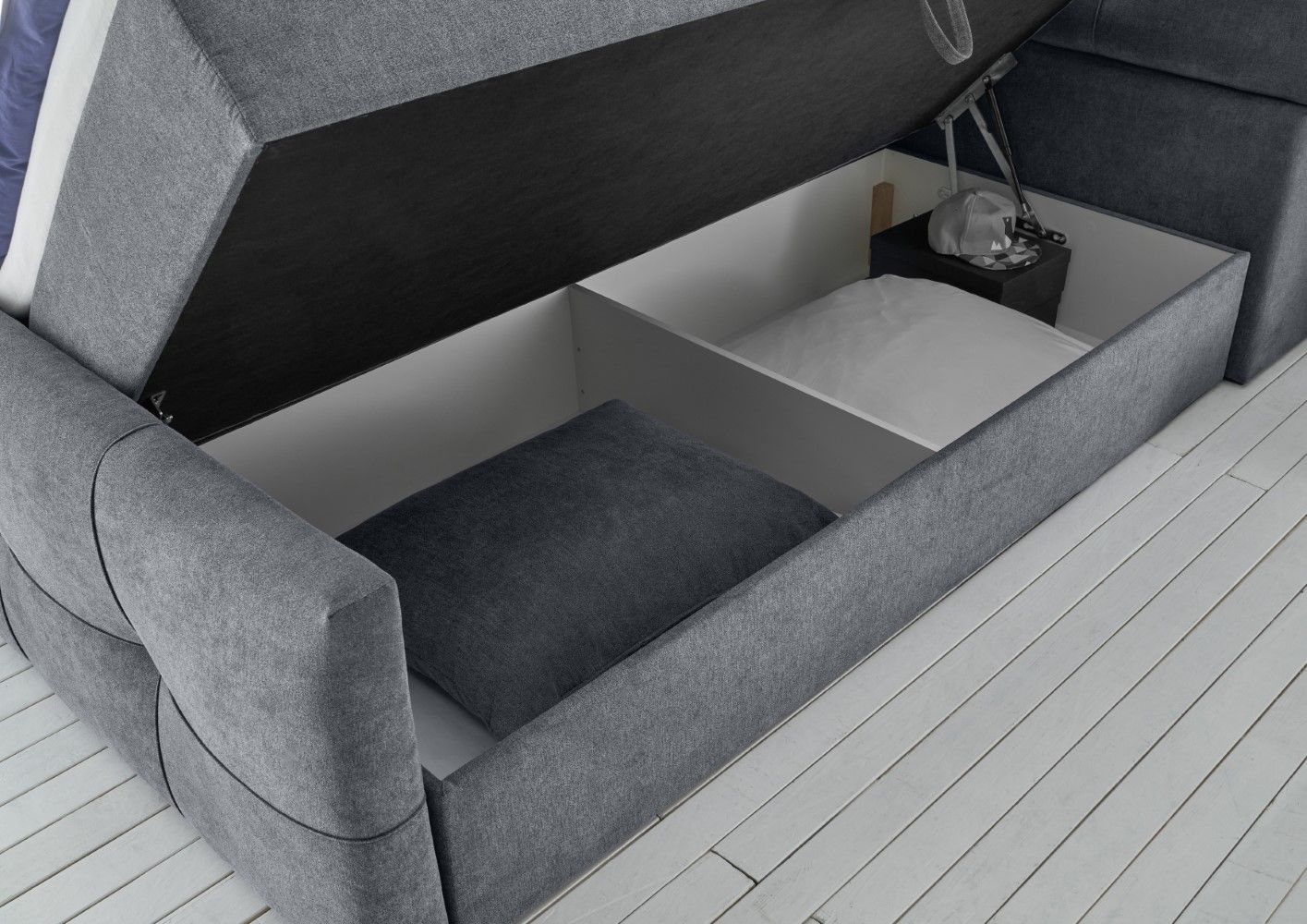 Boxspringbett Redmond Uran mit Stauraum von ED Exciting Design Boxspringbett Redmond Uran mit Stauraum von ED Exciting Design