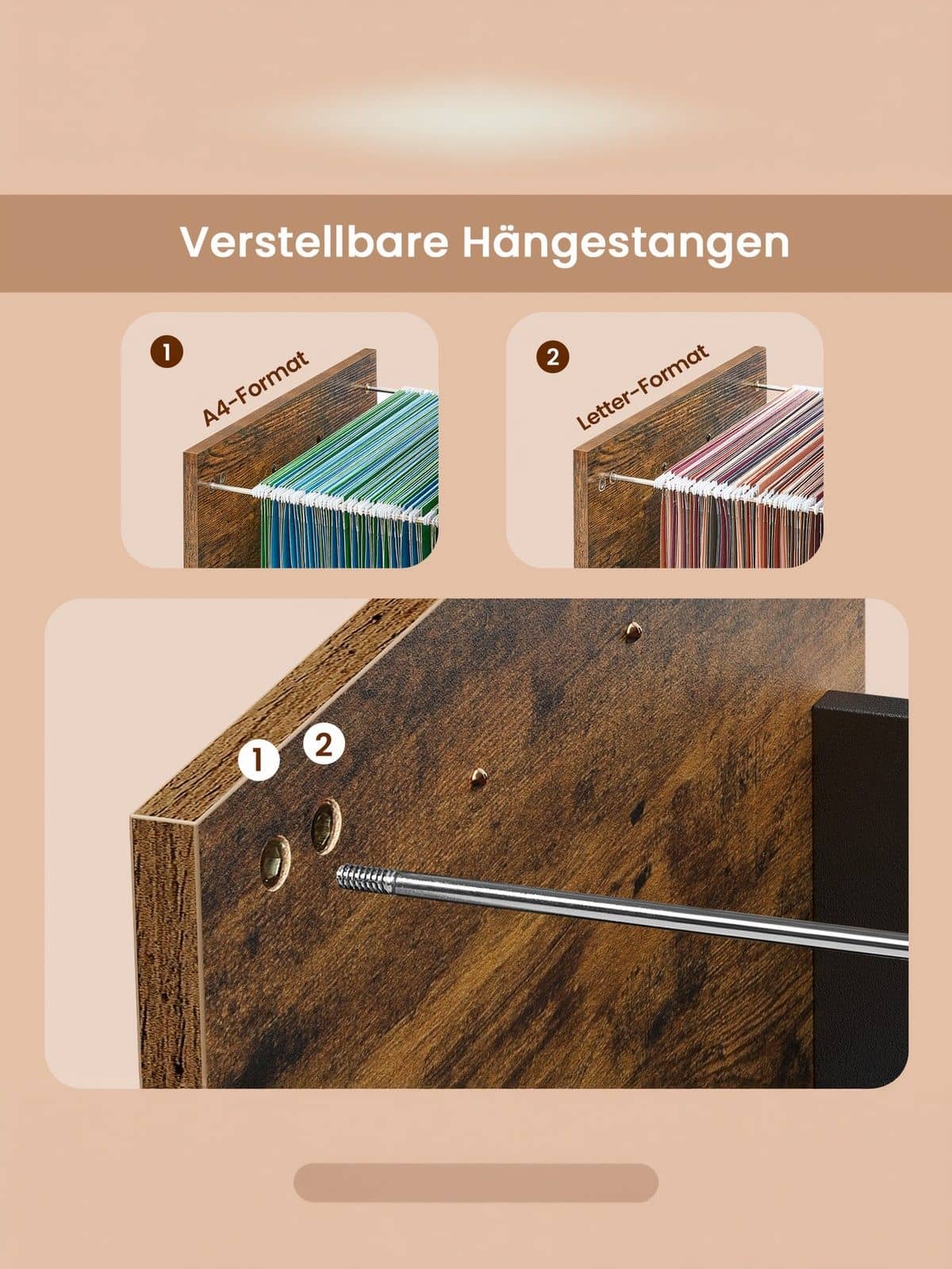 Aktenschrank mit 2 Schubladen Aktenschrank mit 2 Schubladen