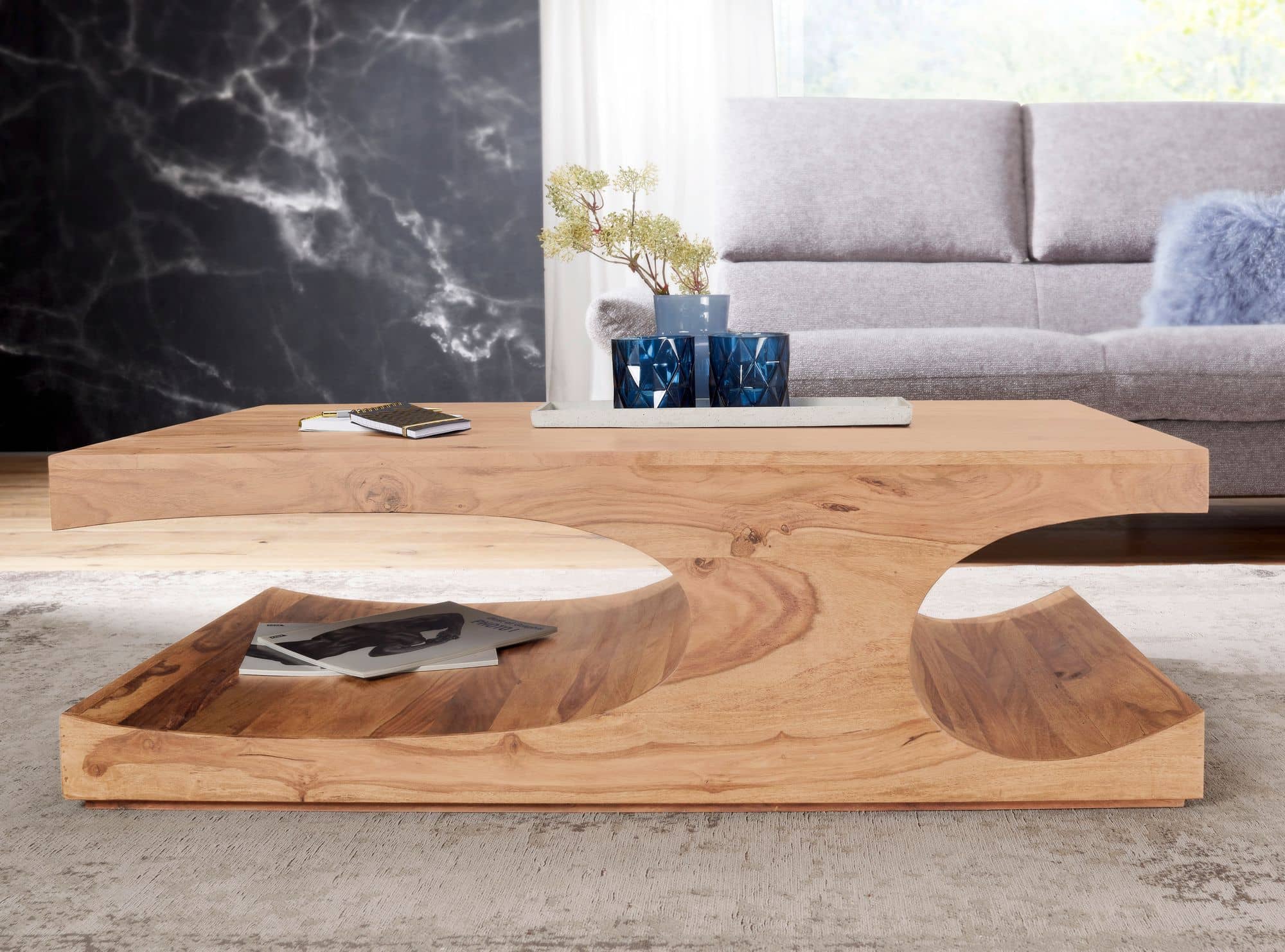 38524-WOHNLING-Couchtisch-BOHA-Massiv-Holz-Akazie_3 Couchtisch Boha 118 cm – Akazie Massivholz & Metall