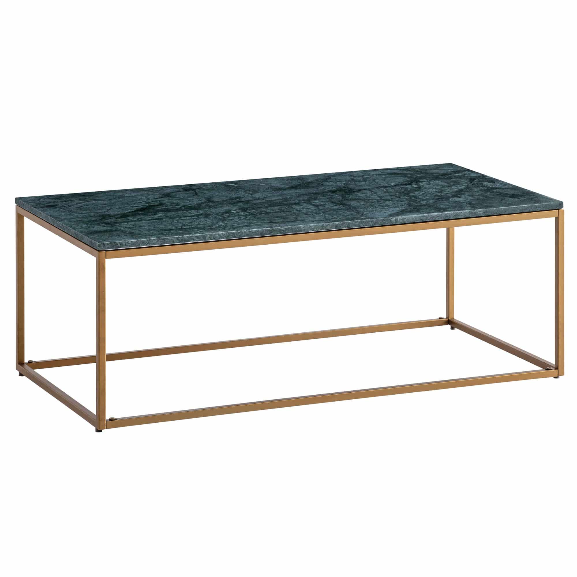 Couchtisch Echter Marmor Grün 100x50x35 cm Sofatisch Metall Gold Couchtisch Echter Marmor Grün 100x50x35 cm Sofatisch Metall Gold