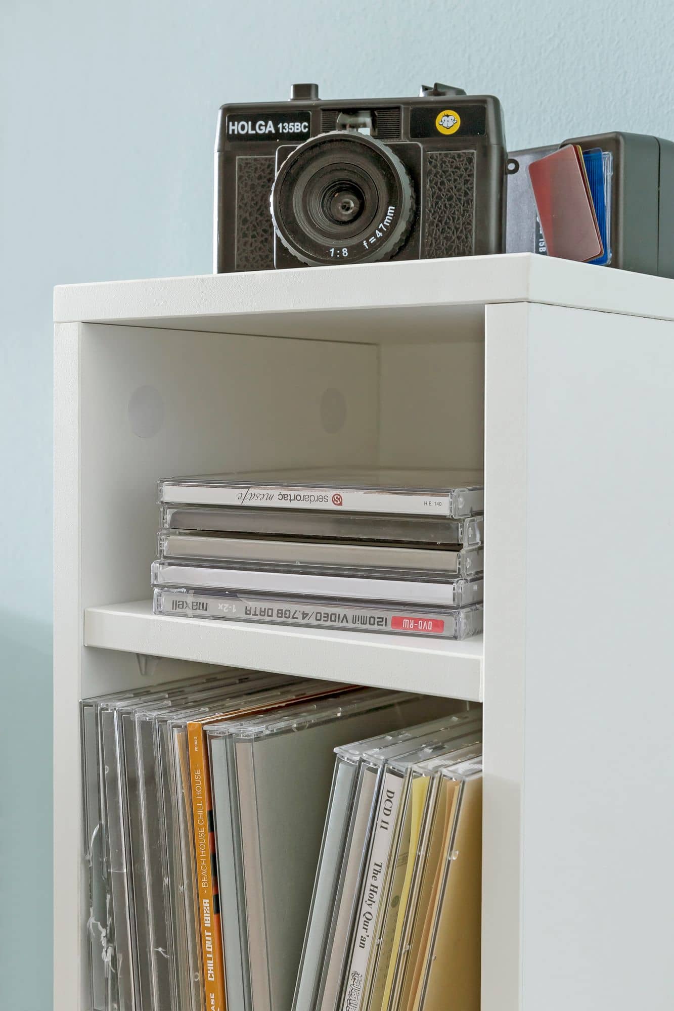 48496-WOHNLING-CD-Regal-RIGA-21x20x90-cm-Weiss-WL_6 CD-Regal WL5.836 Holz 21x90x20 cm Offenes Bücherregal Schmal