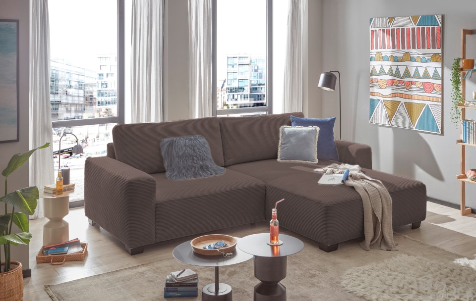 Elba_Ecke_Zoom_allgemein_Mocca Eleganz in Mocca: Das Ecksofa Elba von ED Exciting – Hochwertige Nosagfederung und flexibles Design