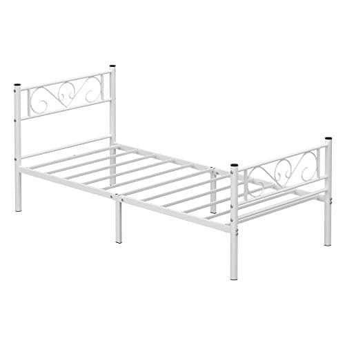 310dMwRwtjL-_SL500_dU4BcsWQCw7Y8 Einzelbettgestell aus Metall Weiß