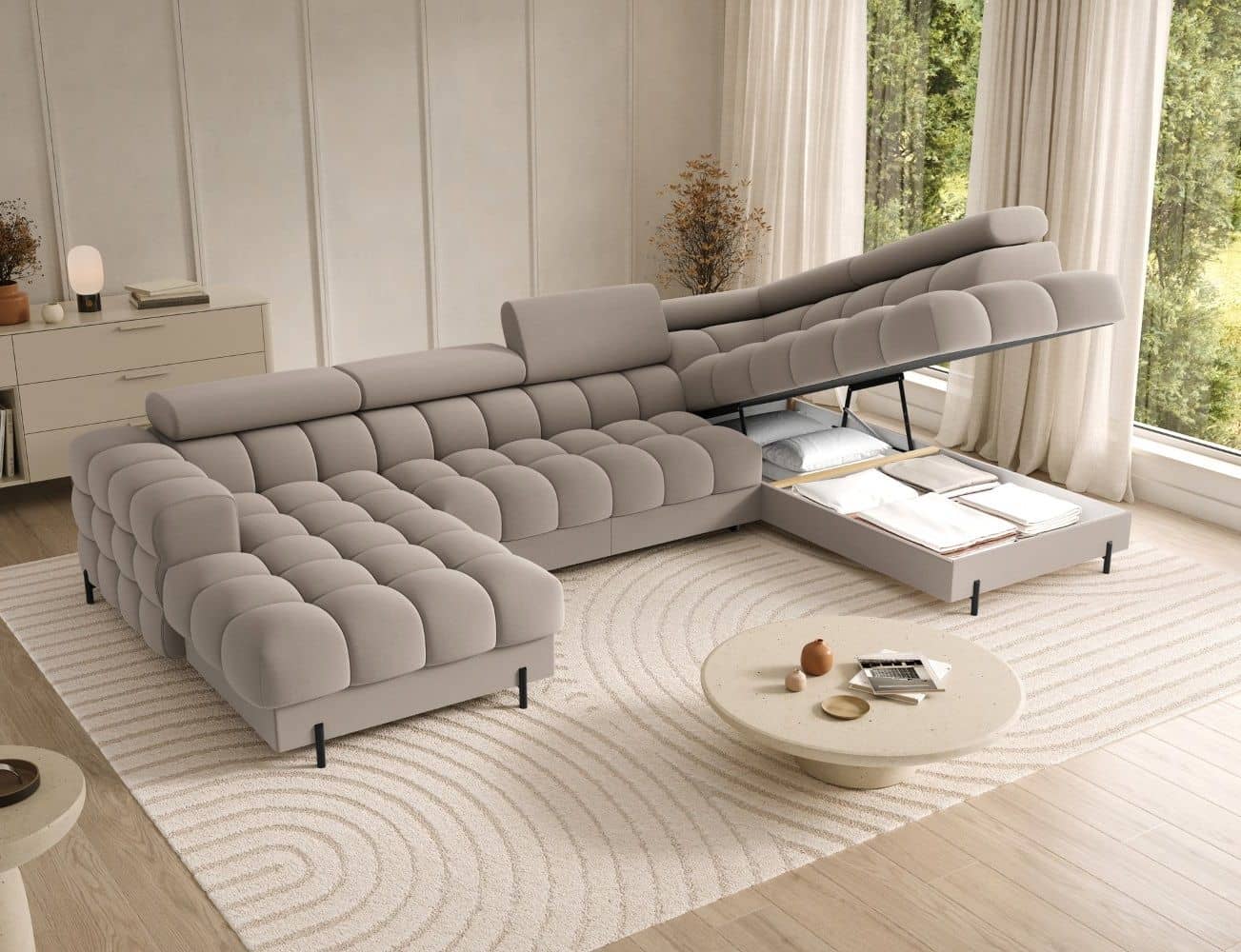 Wohnlandschaft Feraria Sola mit Schlaffunktion von Eltap Wohnlandschaft Feraria Sola mit Schlaffunktion von Eltap