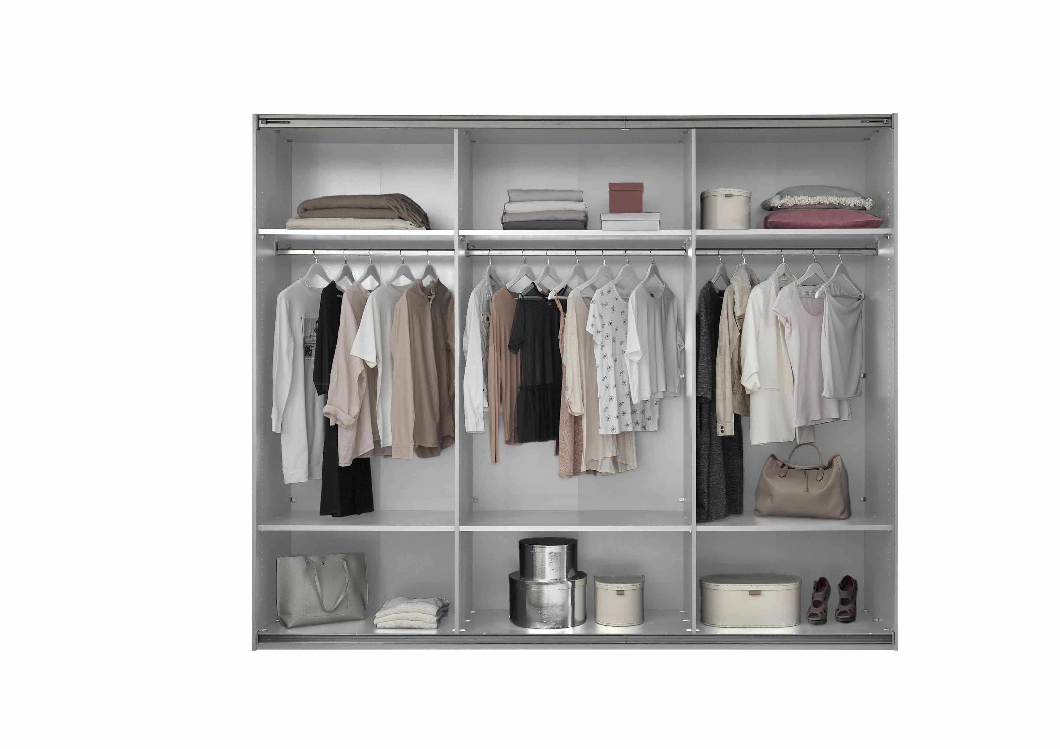 Kleiderschrank Minda mit Glastüren weiß - viel Stauraum & edles Design für Ihr Schlafzimmer Kleiderschrank Minda mit Glastüren weiß - viel Stauraum & edles Design für Ihr Schlafzimmer