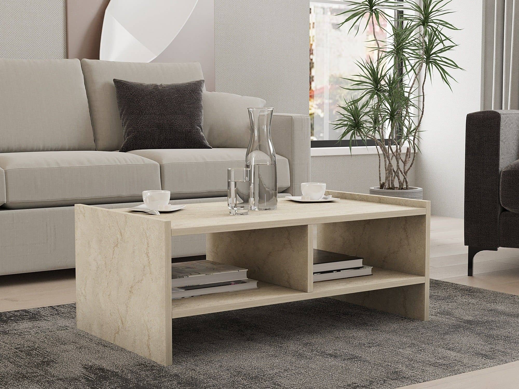 Pera - Travertine - Couchtisch