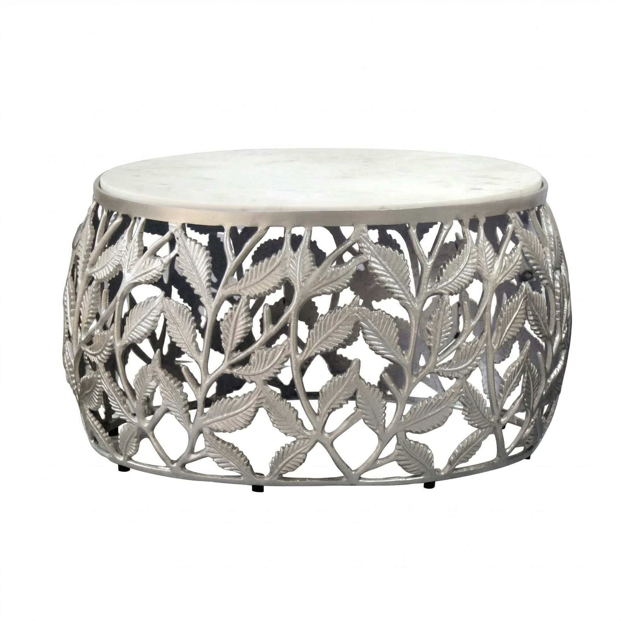 Couchtisch 60cm Silber mit weißer Marmor Tischplatte - Wohnzimmertisch rund - Sofatisch modern - Beistelltisch Aluminium - Design Beistelltisch Wohnzimmer Metallgestell Handmade Couchtisch 60cm Silber mit weißer Marmor Tischplatte - Wohnzimmertisch rund - Sofatisch modern - Beistelltisch Aluminium - Design Beistelltisch Wohnzimmer Metallgestell Handmade