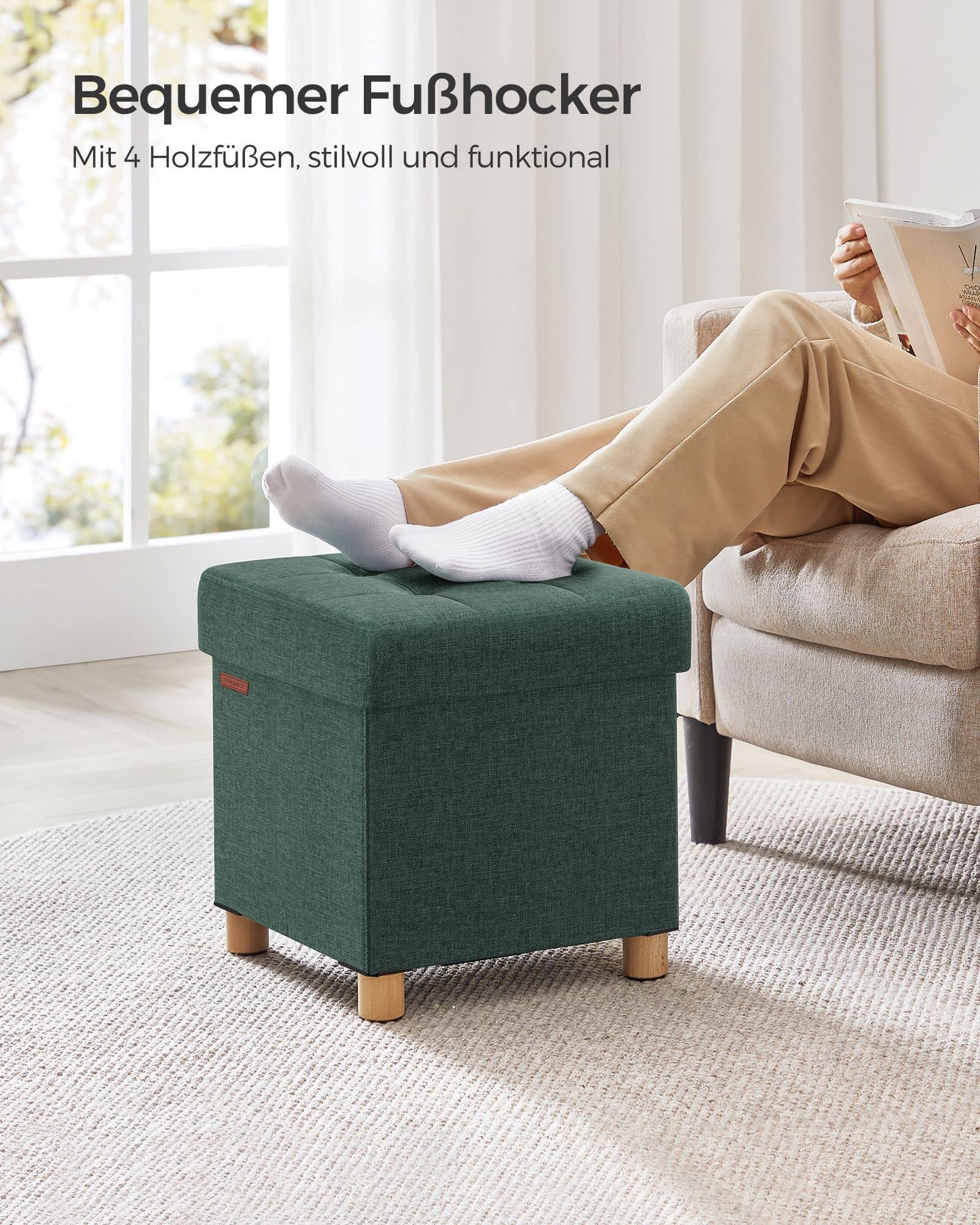 Sitzhocker mit Stauraum, kleine klappbare Sitzbank, 38 Sitzhocker mit Stauraum, kleine klappbare Sitzbank, 38