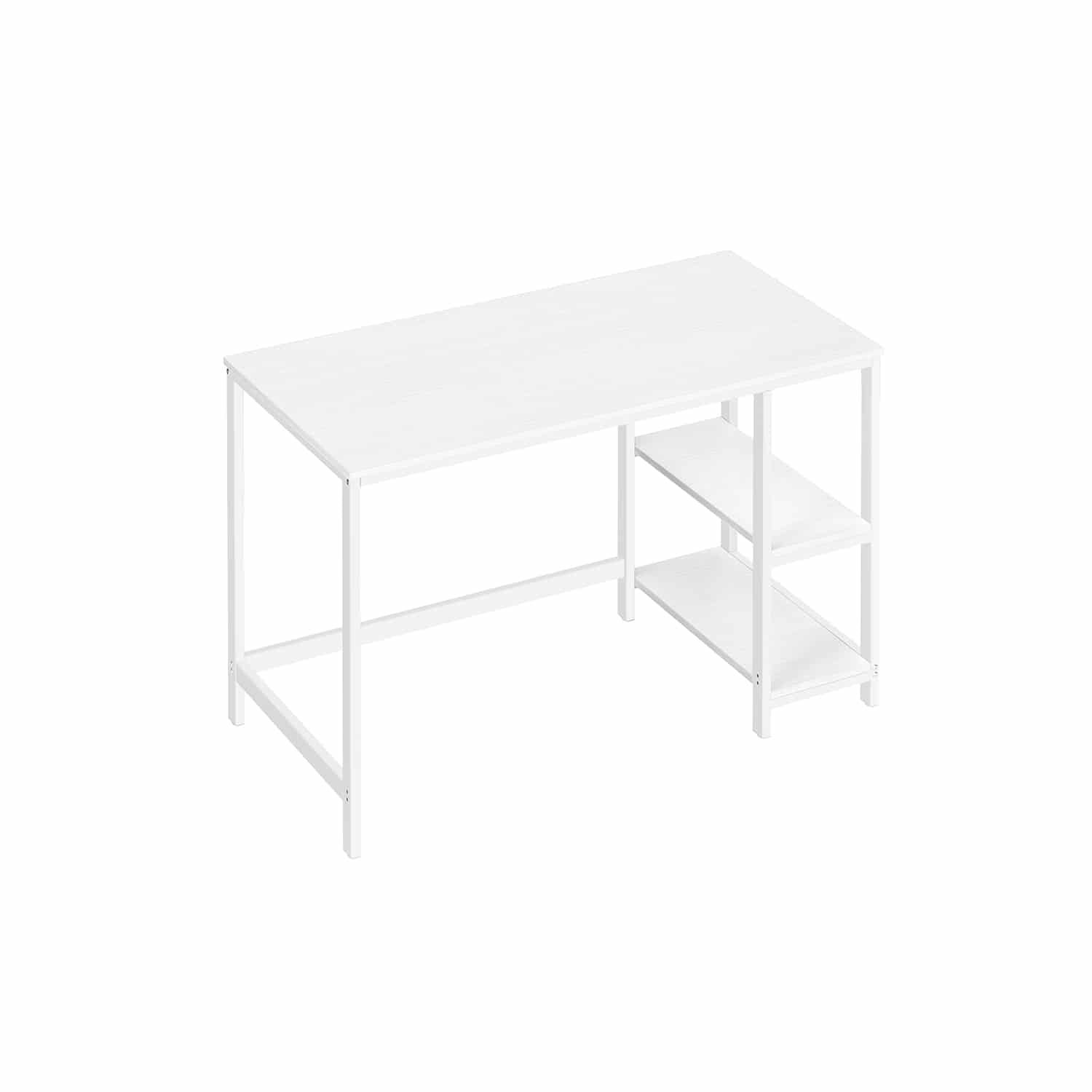 Schreibtisch mit 2 Ablagen modern ahornweiß-LWD047W44 Schreibtisch mit 2 Ablagen modern ahornweiß-LWD047W44