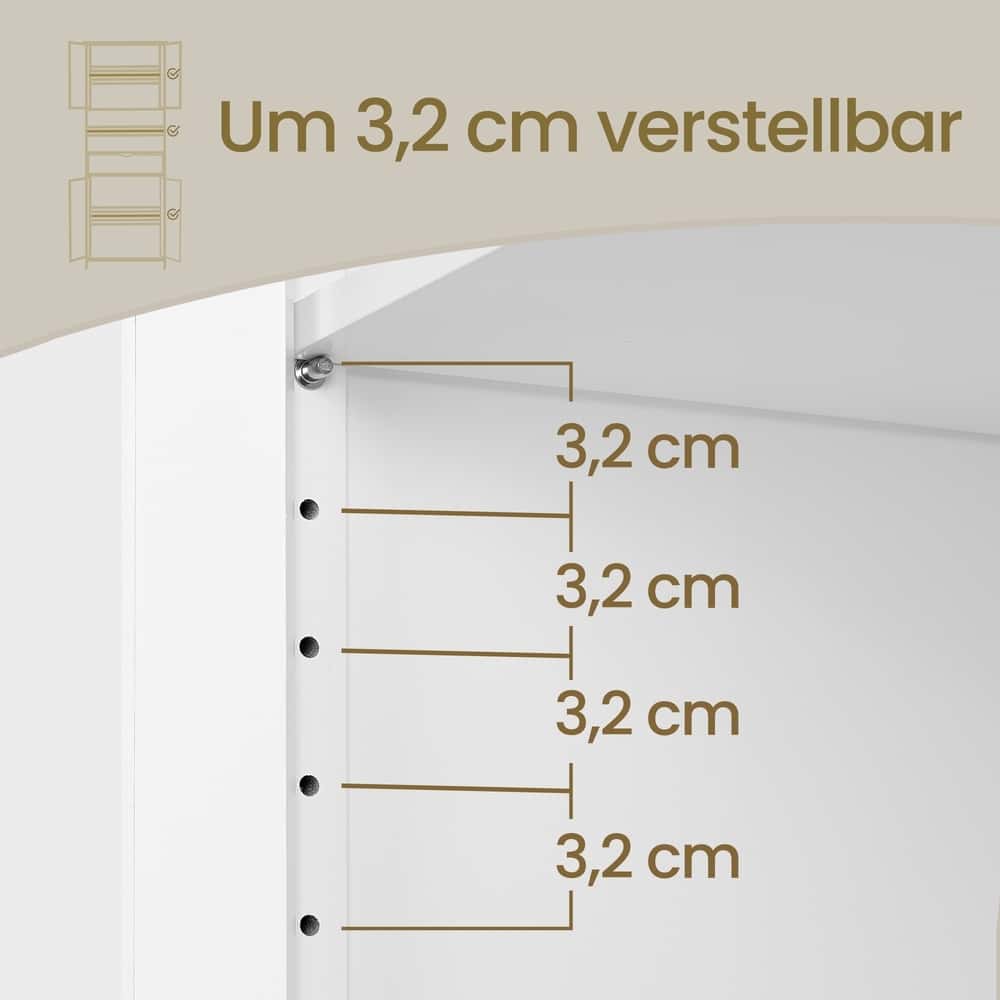 Badezimmerschrank mit verstellbaren Ablagen, Badschrank, Aufbewahrungsschrank