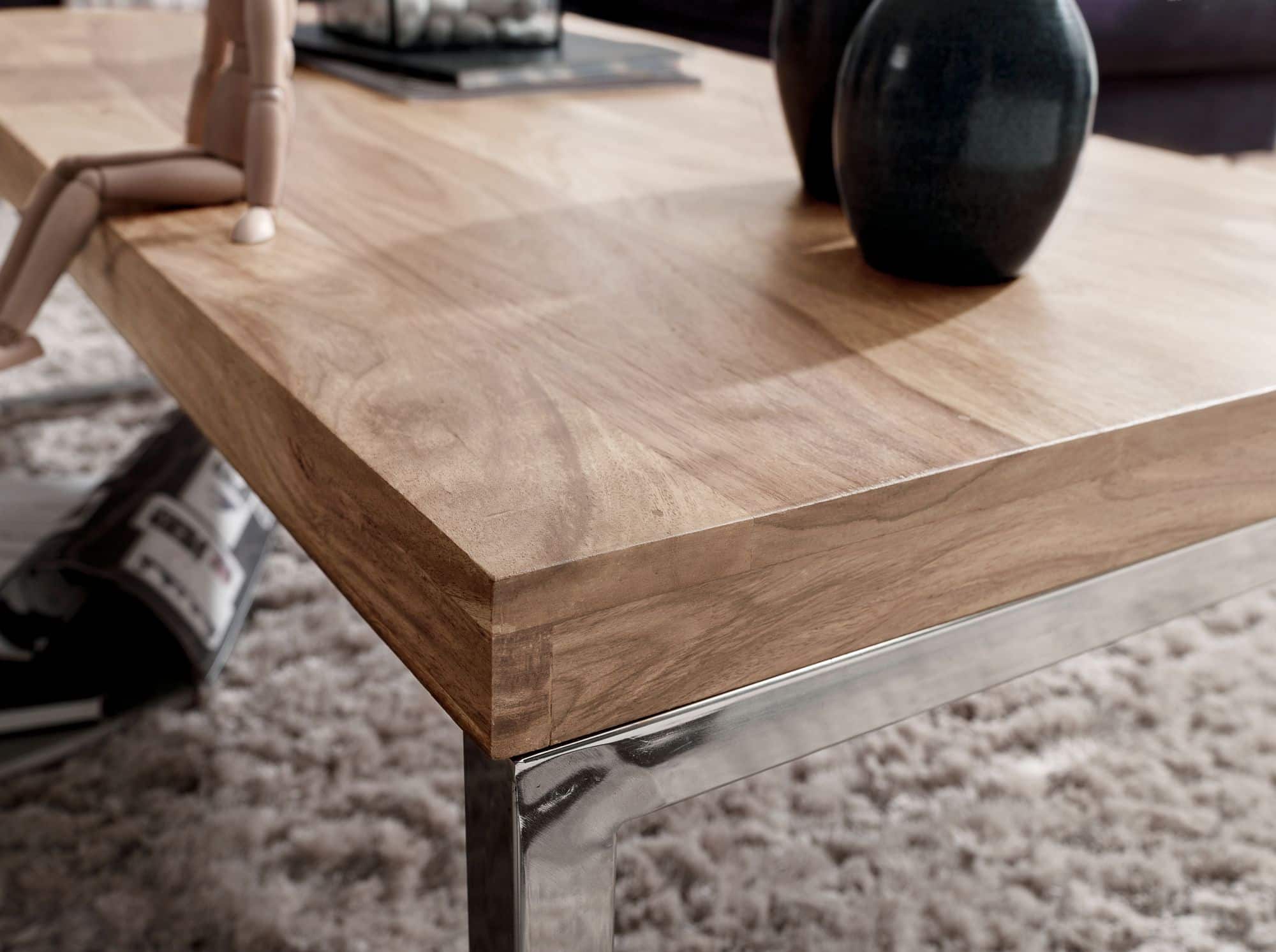Couchtisch GUNA Massiv-Holz Akazie 120 cm breit Wohnzimmer-Tisch Design dunkel-braun Landhaus-Stil Beistelltisch Couchtisch GUNA Massiv-Holz Akazie 120 cm breit Wohnzimmer-Tisch Design dunkel-braun Landhaus-Stil Beistelltisch