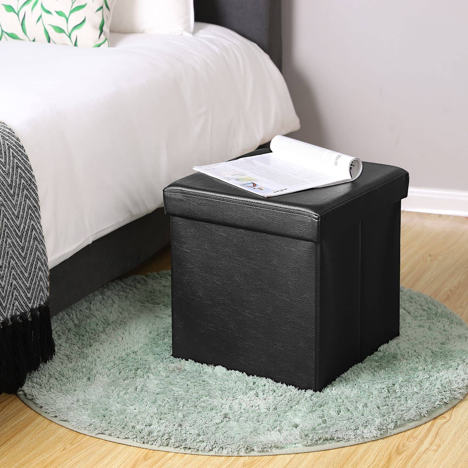 Sitzwürfel Kunstleder Schwarz-LSF101 Sitzwürfel Kunstleder Schwarz-LSF101