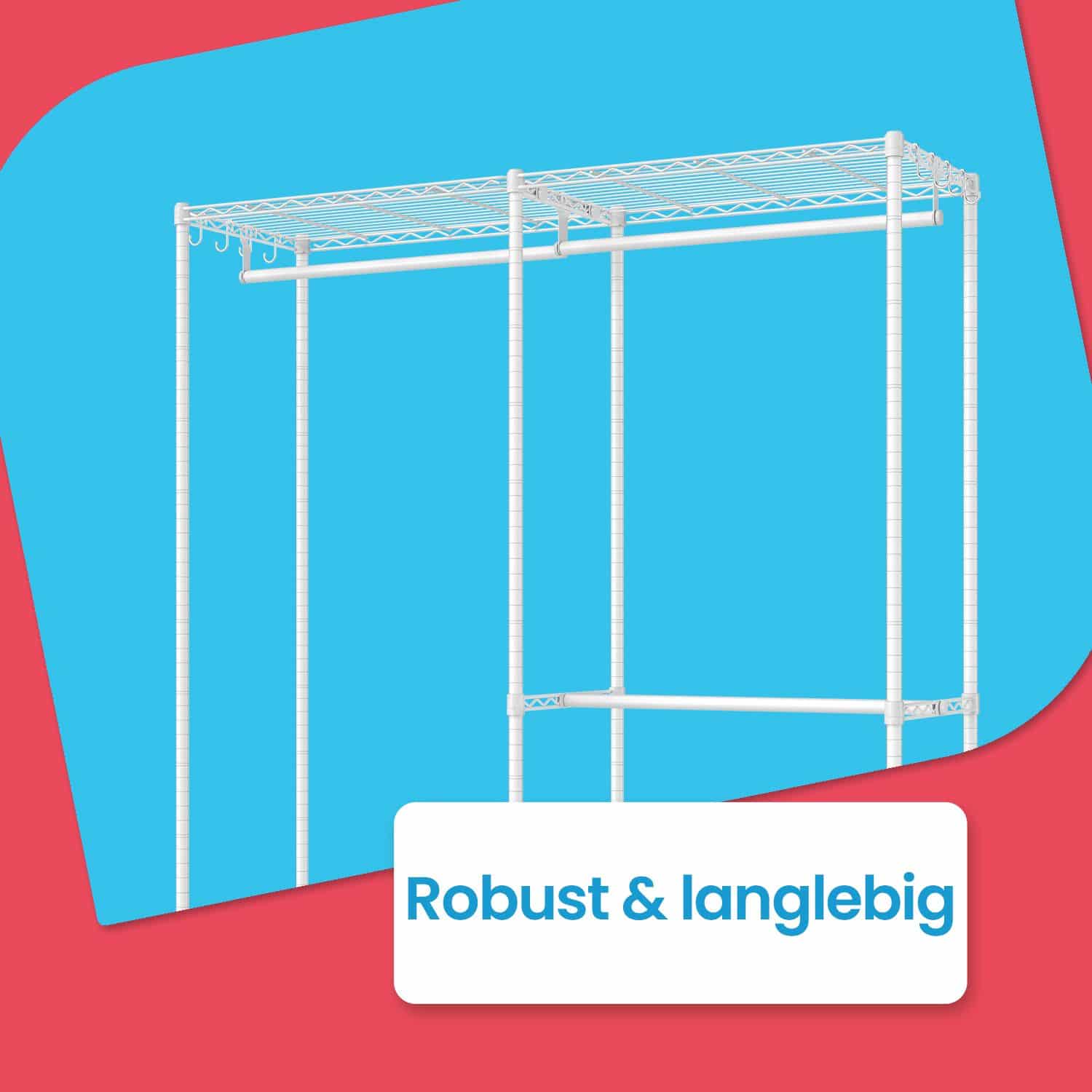 Kleiderständer, offener Kleiderschrank, Garderobe aus Metall Kleiderständer, offener Kleiderschrank, Garderobe aus Metall