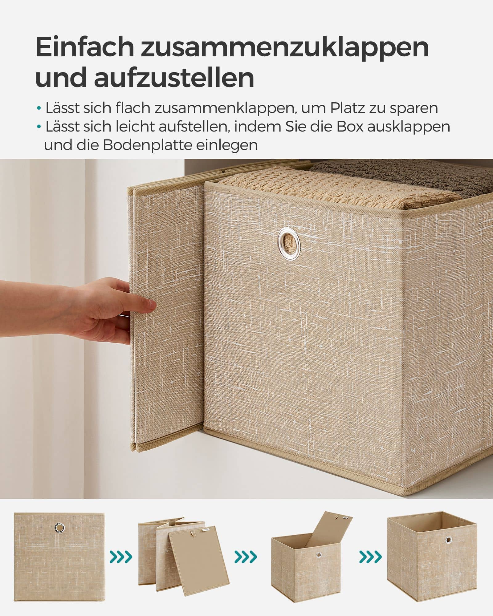 Aufbewahrungsbox 6er Set sandbeige-RFB006K03 Aufbewahrungsbox 6er Set sandbeige-RFB006K03