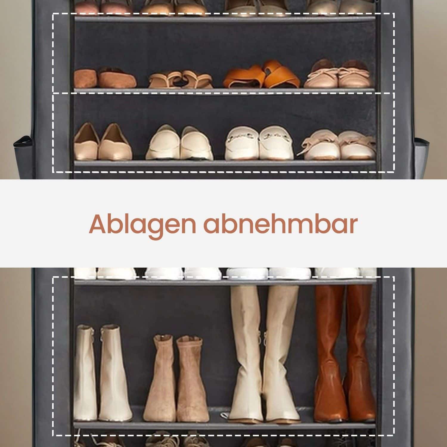 Schuhregal 10 Ebenen, Schuhschrank, Schuhaufbewahrung