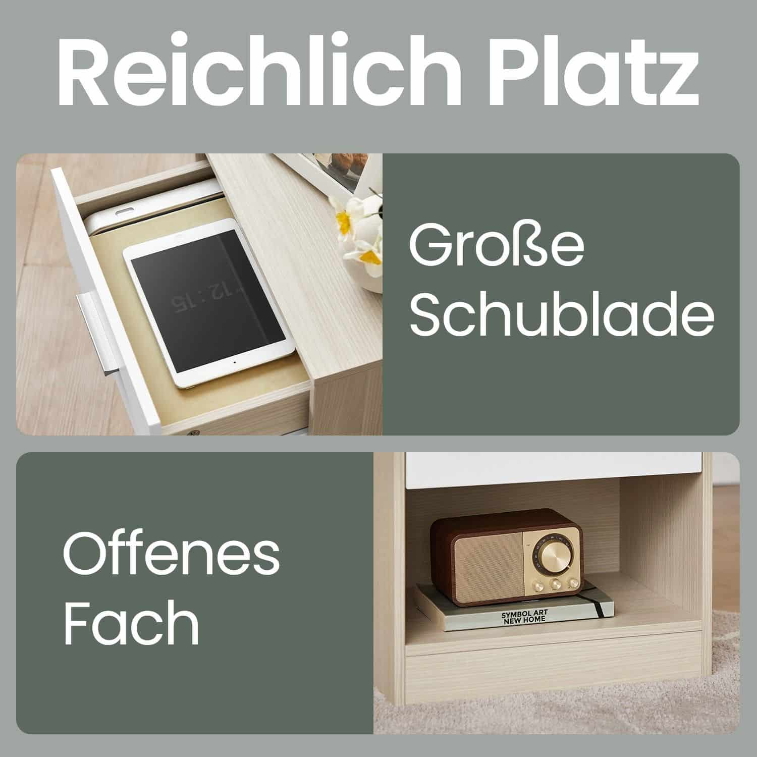 Nachttisch, Beistelltisch, mit Schublade Nachttisch, Beistelltisch, mit Schublade