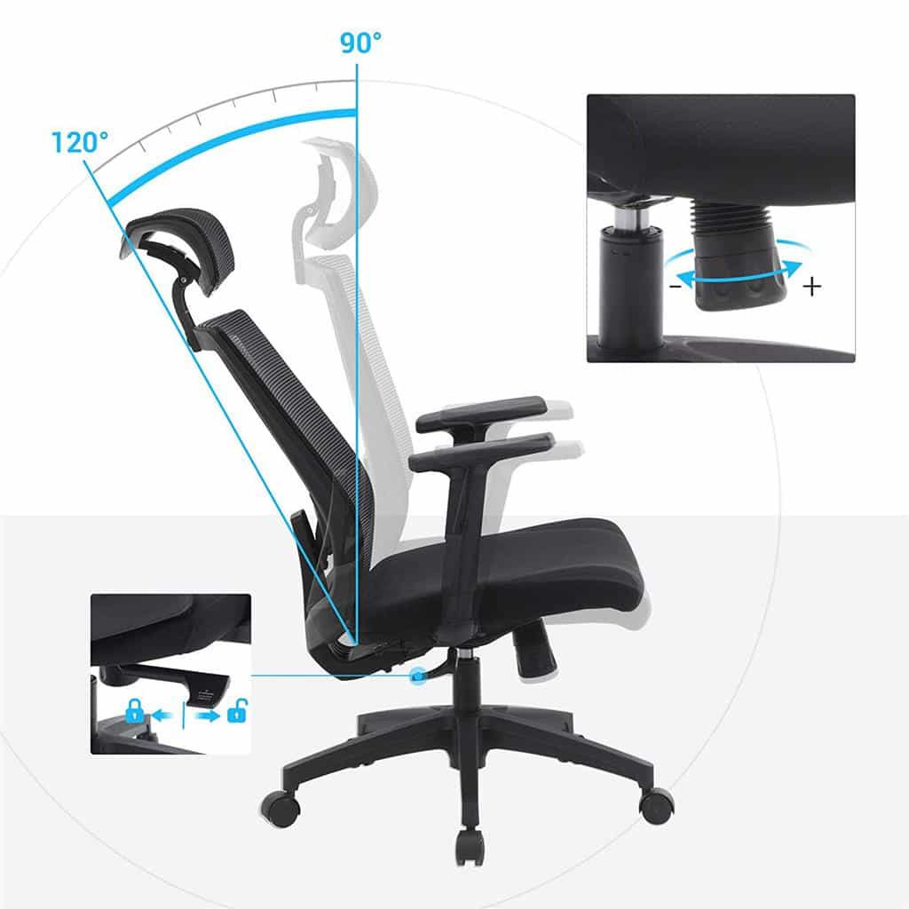 Ergonomischer Computerstuhl-OBN55BK