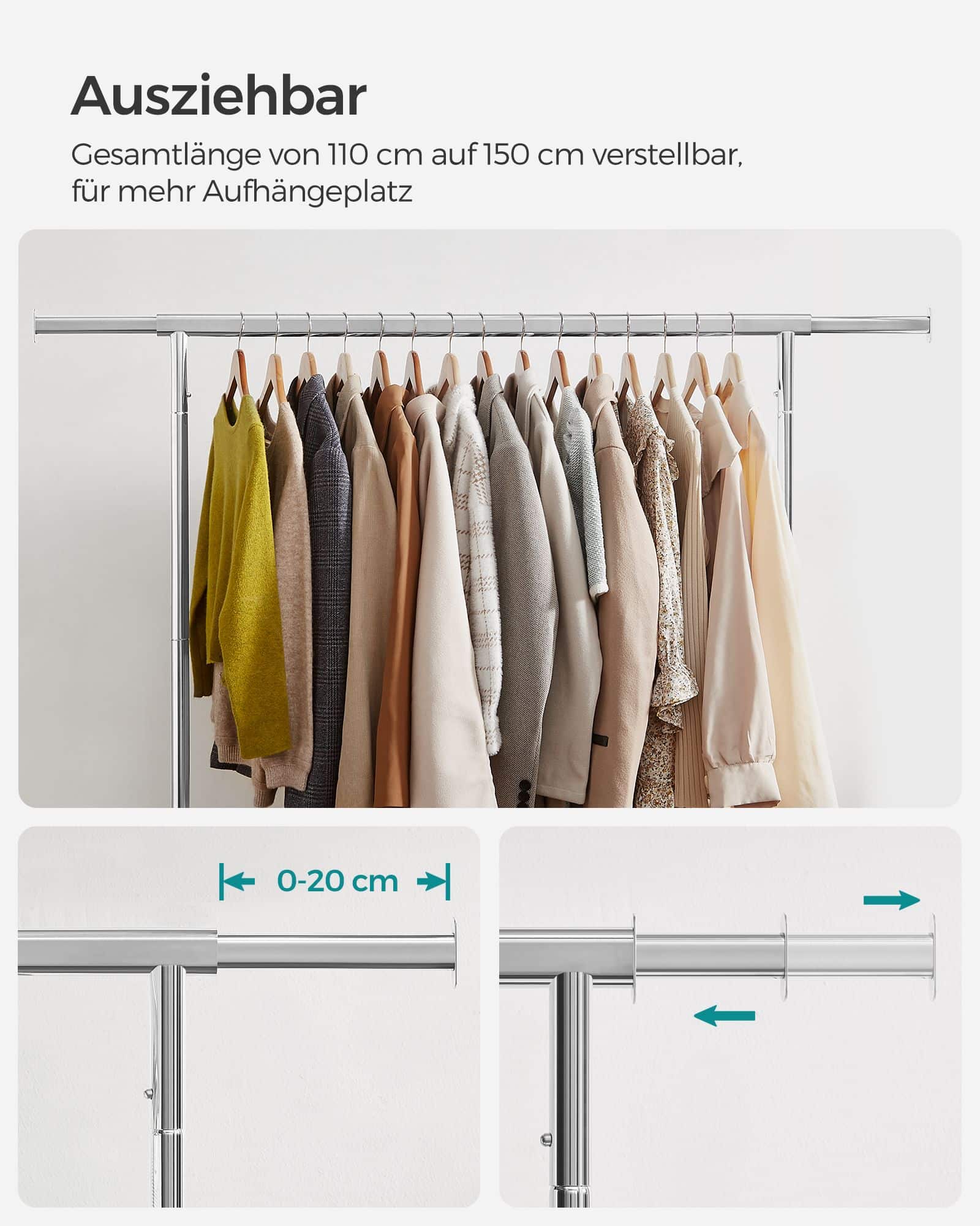 Schwerlast-Kleiderständer 130 kg-B34HSR11S Schwerlast-Kleiderständer 130 kg-B34HSR11S